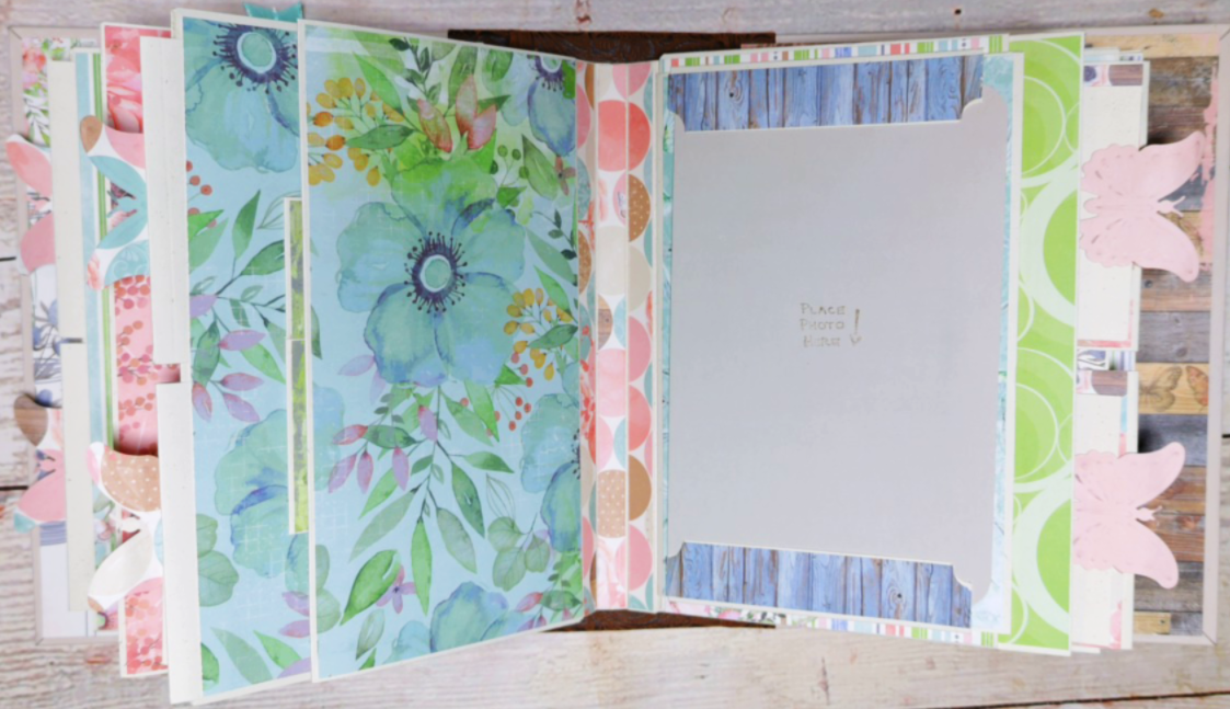 Baby Girl Photo Album | Handmade Memory Book for New Mom | Pink Butterfly Scrapbook