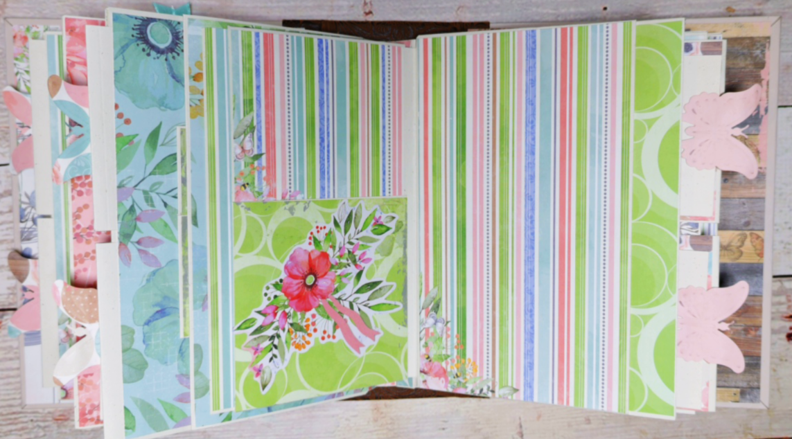 Baby Girl Photo Album | Handmade Memory Book for New Mom | Pink Butterfly Scrapbook