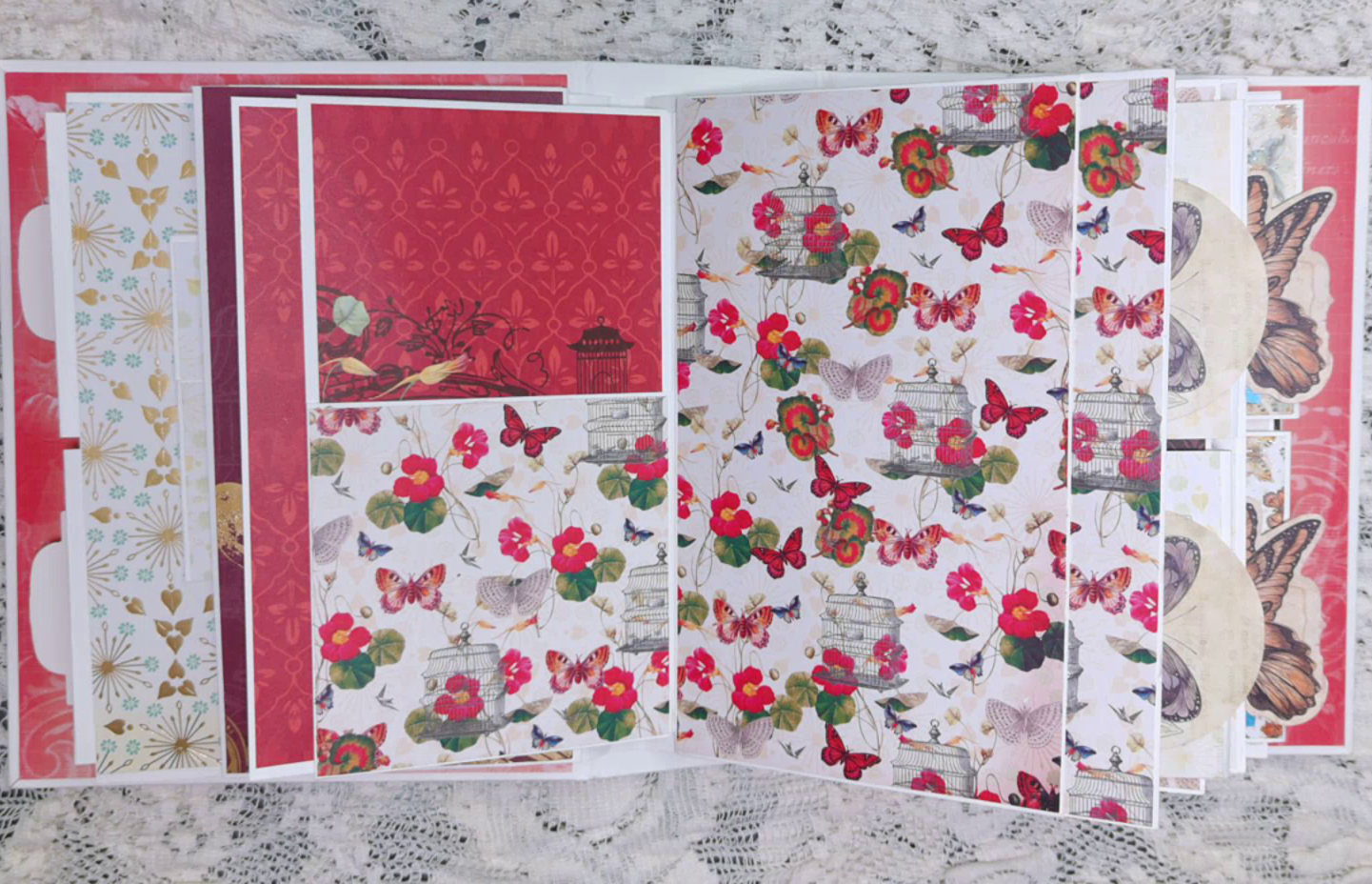 Butterfly Scrapbook Mini Album | Botanical Ephemera Album | Nature-Inspired Memory Book