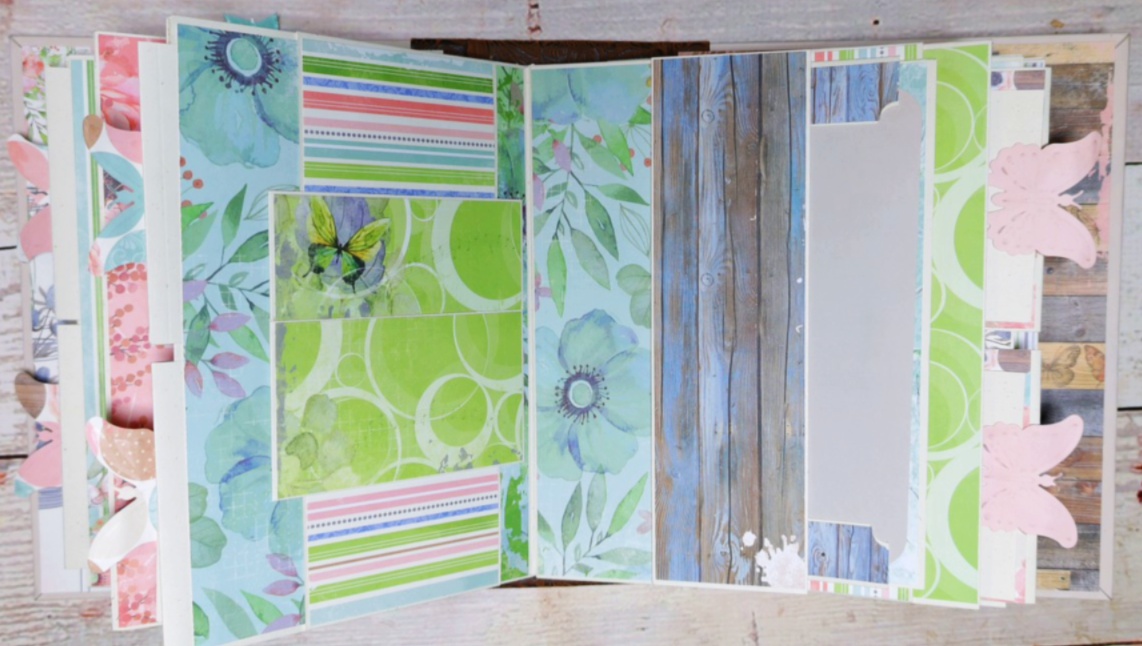 Baby Girl Photo Album | Handmade Memory Book for New Mom | Pink Butterfly Scrapbook