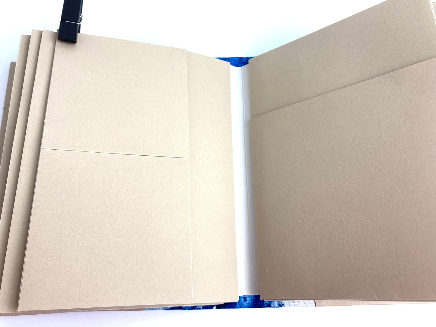 Blank Handmade Mini Album, DIY Scrapbook, Photo Album, Craft Kit, Faux Leather Spine - You Decorate it