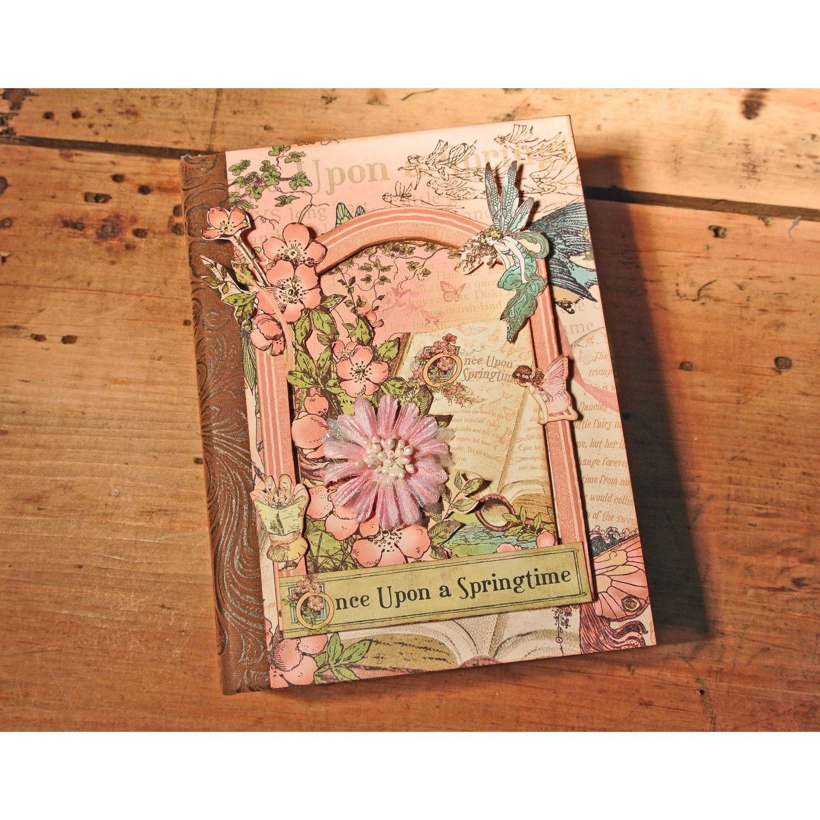 Blank Handmade Mini Album, DIY Scrapbook, Photo Album, Craft Kit, Faux Leather Spine - You Decorate it