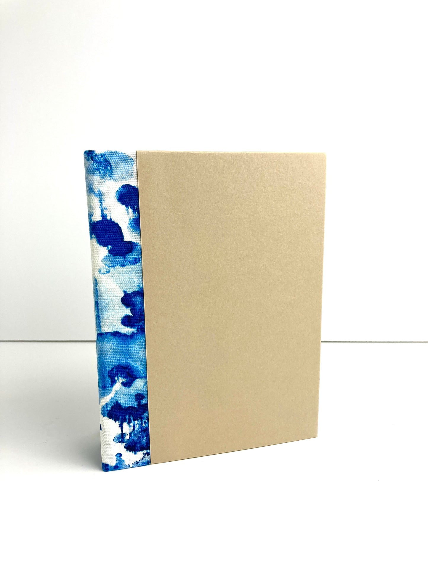 Blank Mini Album, Handmade, Blue Watercolor Fabric Spine, DIY Scrapbook - You Decorate it, SHIPS FAST!