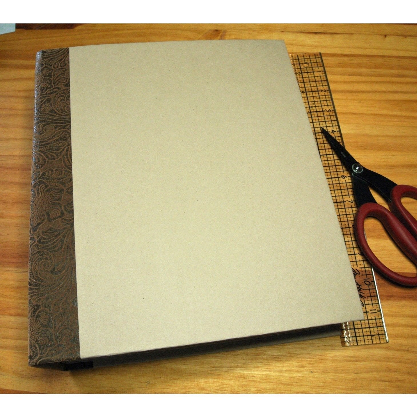 Blank Scrapbook Album, Handmade - Large Album with Storage Case to document a year of your life, for Photos and Memorabilia, You Decorate it