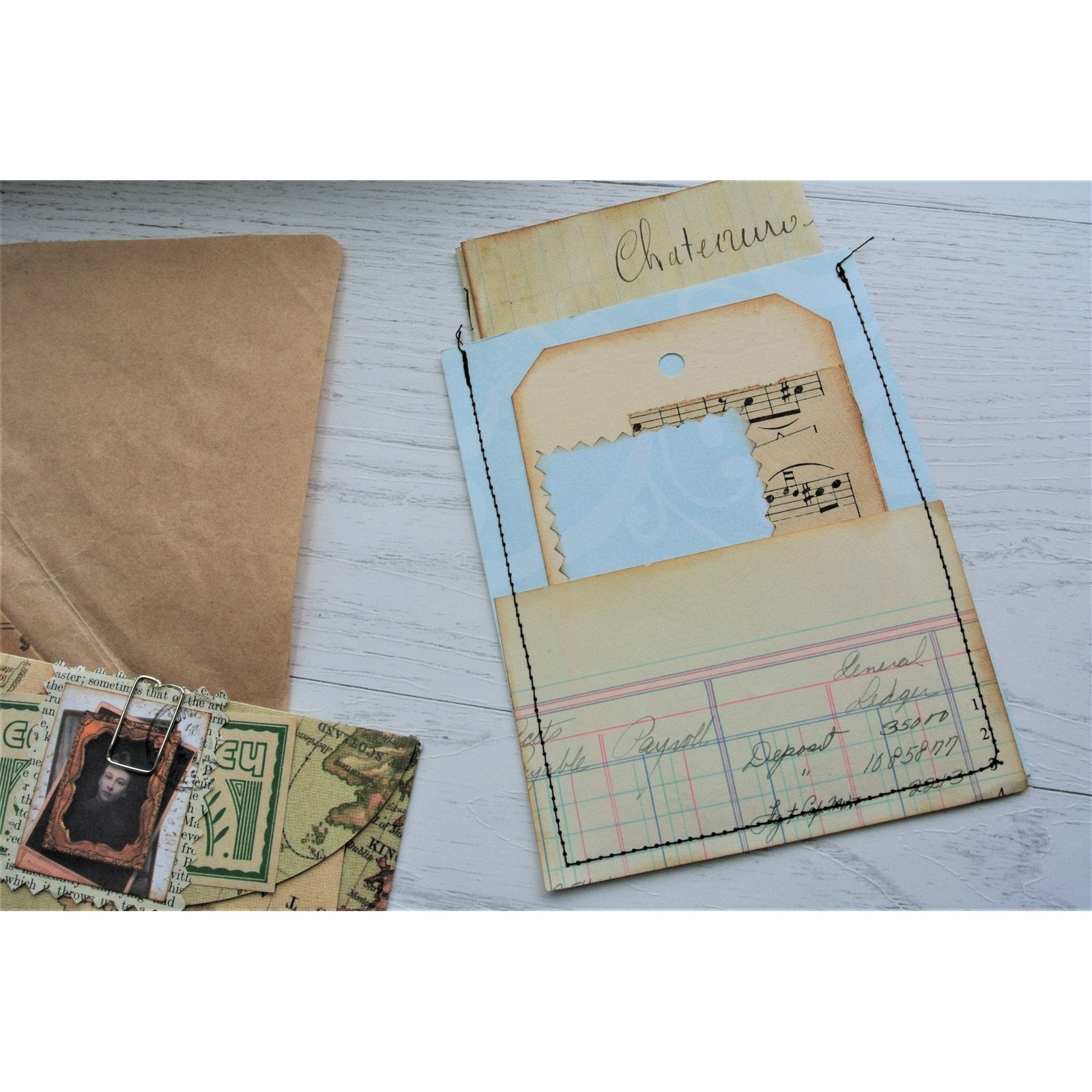 Enveloped Stuffed with Ephemera for Junk Journals - makes a great Happy Mail gift!