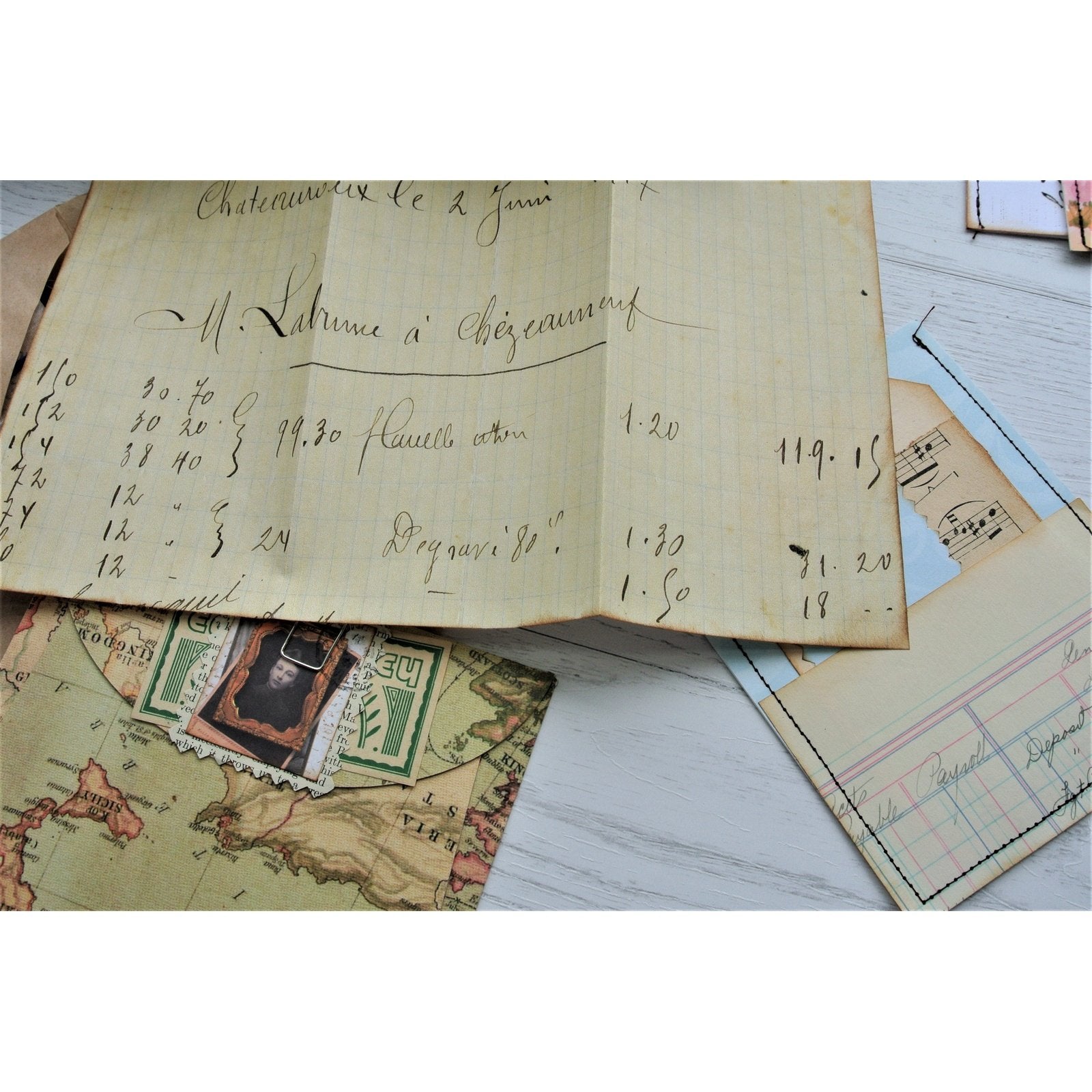 Enveloped Stuffed with Ephemera for Junk Journals - makes a great Happy Mail gift!