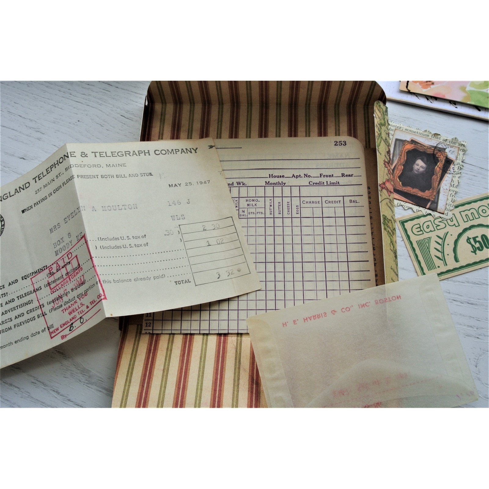 Enveloped Stuffed with Ephemera for Junk Journals - makes a great Happy Mail gift!