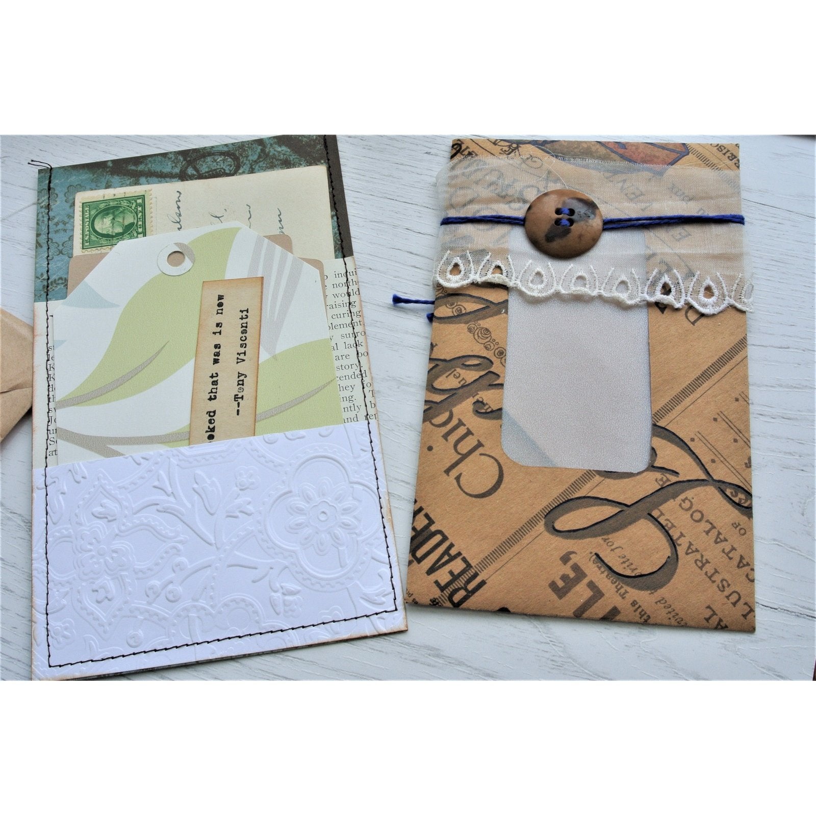 Enveloped Stuffed with Ephemera for Junk Journals - makes a great Happy Mail gift!