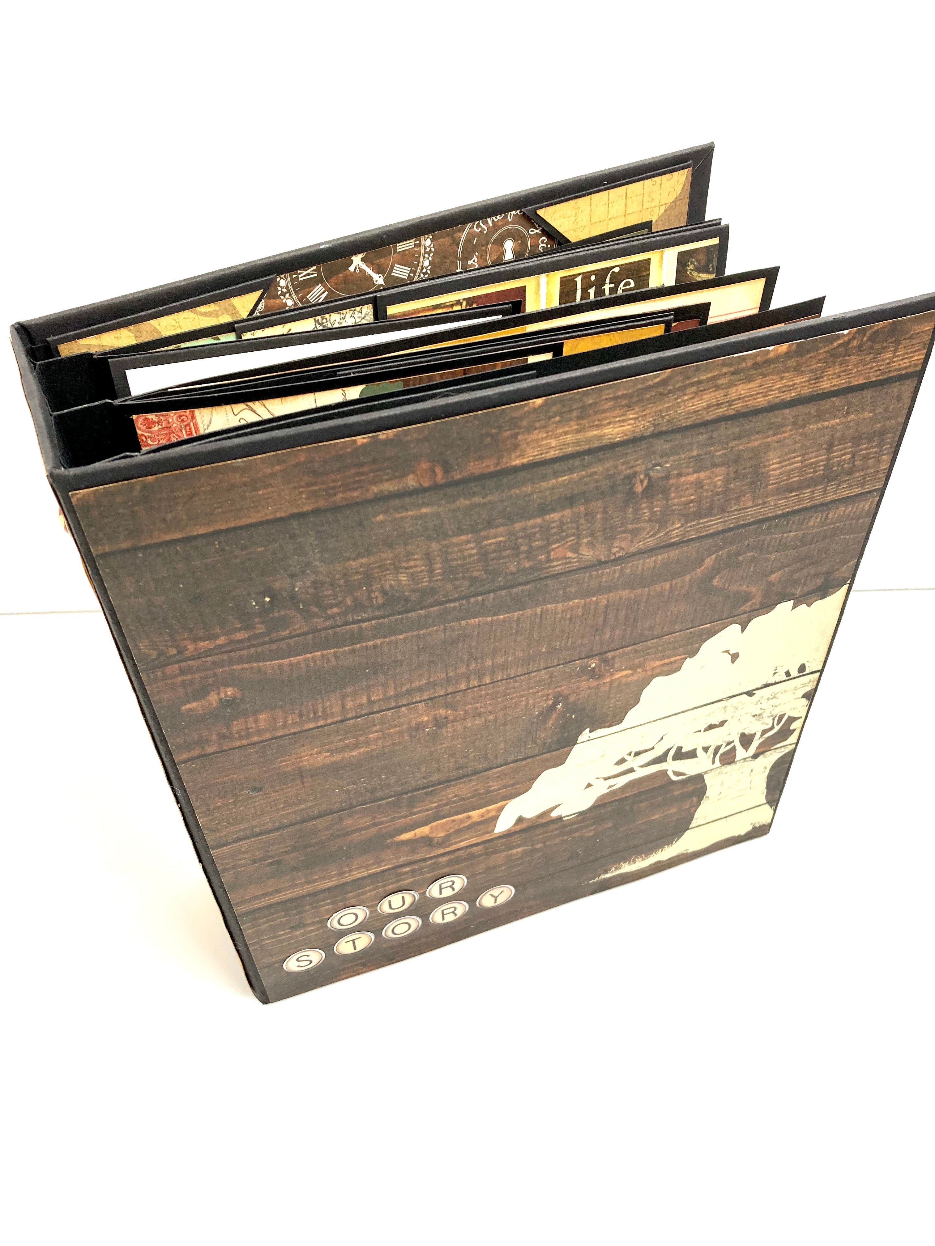 Family Tree Photo Mini Album - Customizable Heritage Scrapbook with Your Name on the Cover