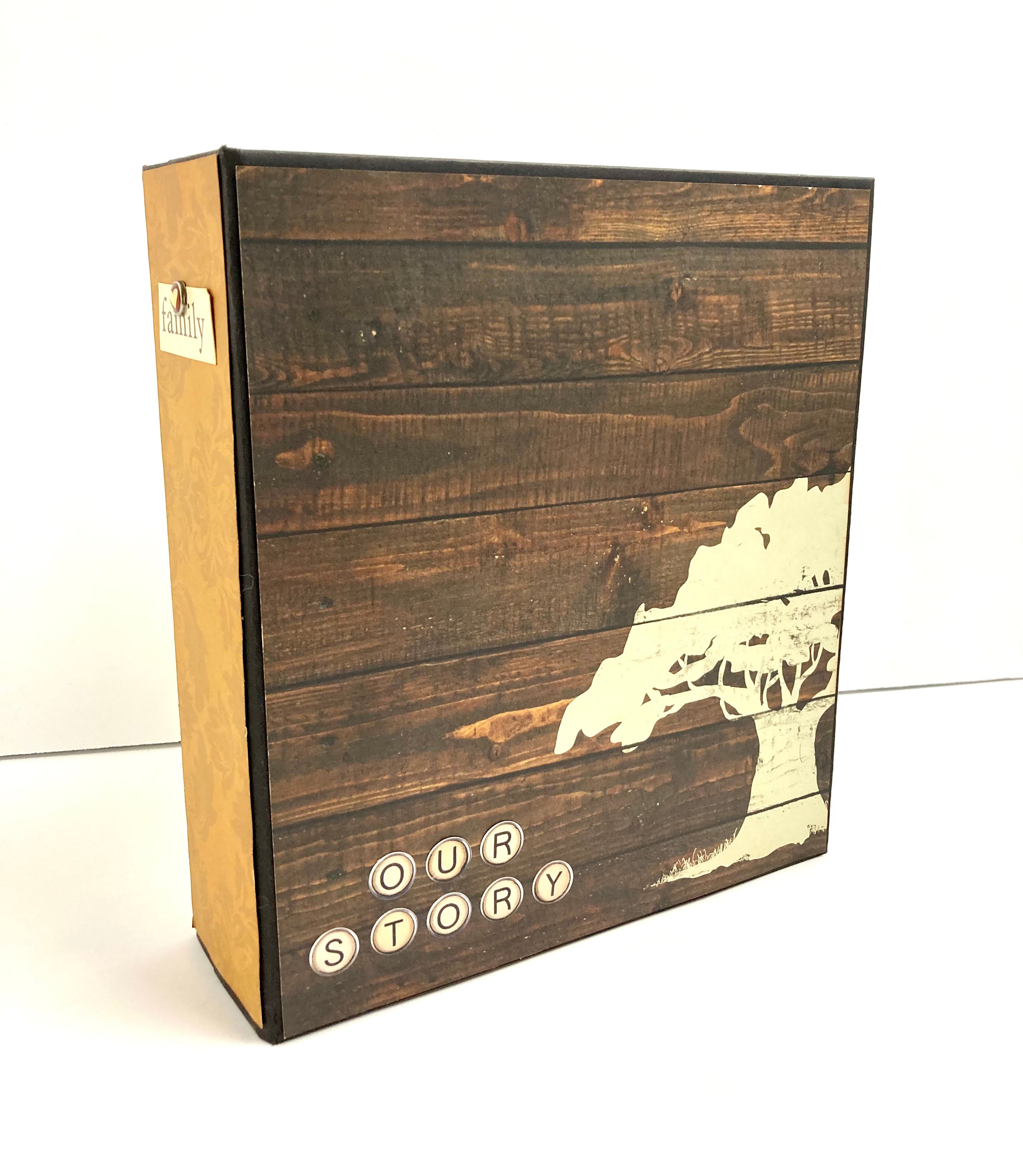 Family Tree Photo Mini Album - Customizable Heritage Scrapbook with Your Name on the Cover