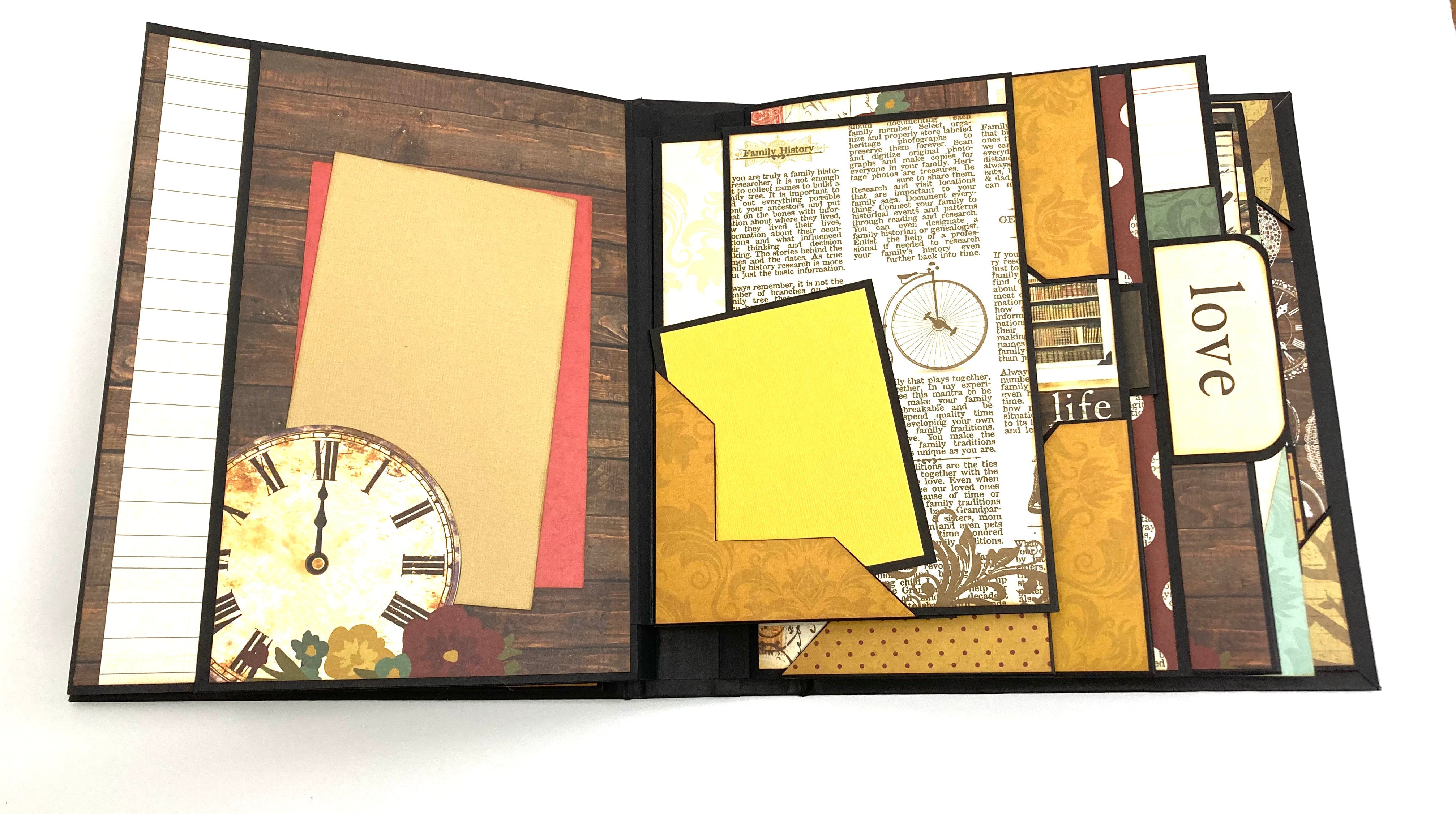 Family Tree Photo Mini Album - Customizable Heritage Scrapbook with Your Name on the Cover