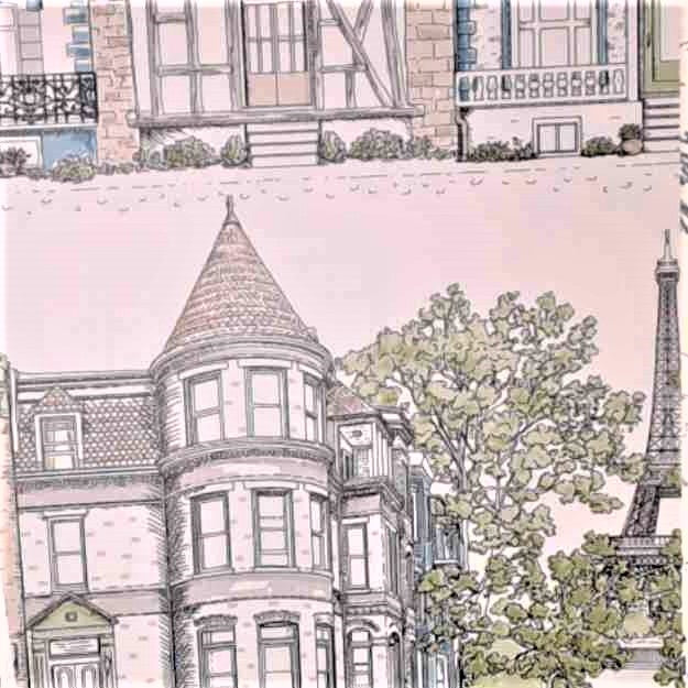 French Toile Whimsy Unpasted Wallpaper Sample Sheets for Crafts, Junk Journals, Mixed Media and Collage Art Projects