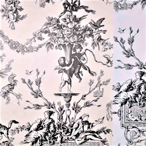 French Toile Whimsy Wallpaper Sample Book Sheets - set of (14) sheets for Crafts, Junk Journals, Mixed Media and Collage Art Projects