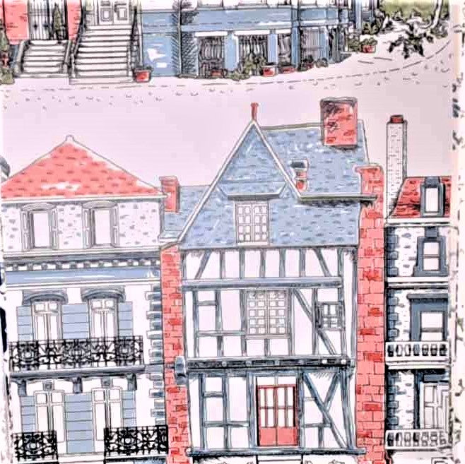 French Toile Whimsy Unpasted Wallpaper Sample Sheets for Crafts, Junk Journals, Mixed Media and Collage Art Projects