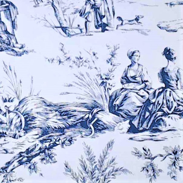 French Toile Whimsy Unpasted Wallpaper Sample Sheets for Crafts, Junk Journals, Mixed Media and Collage Art Projects