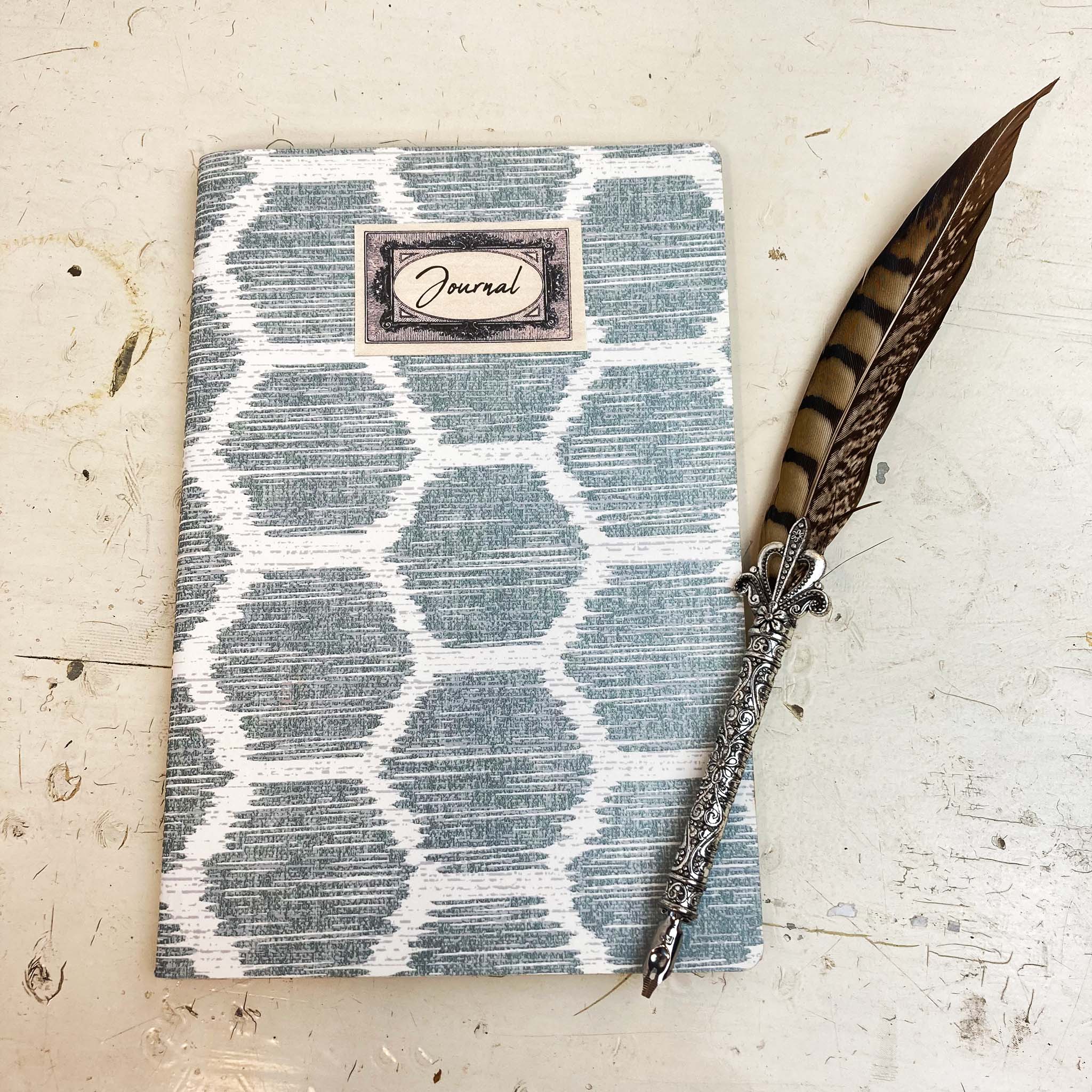 Soft Cover Writing Journal, Blank Newsprint Pages, Wallpaper Cover, Fits in your Purse