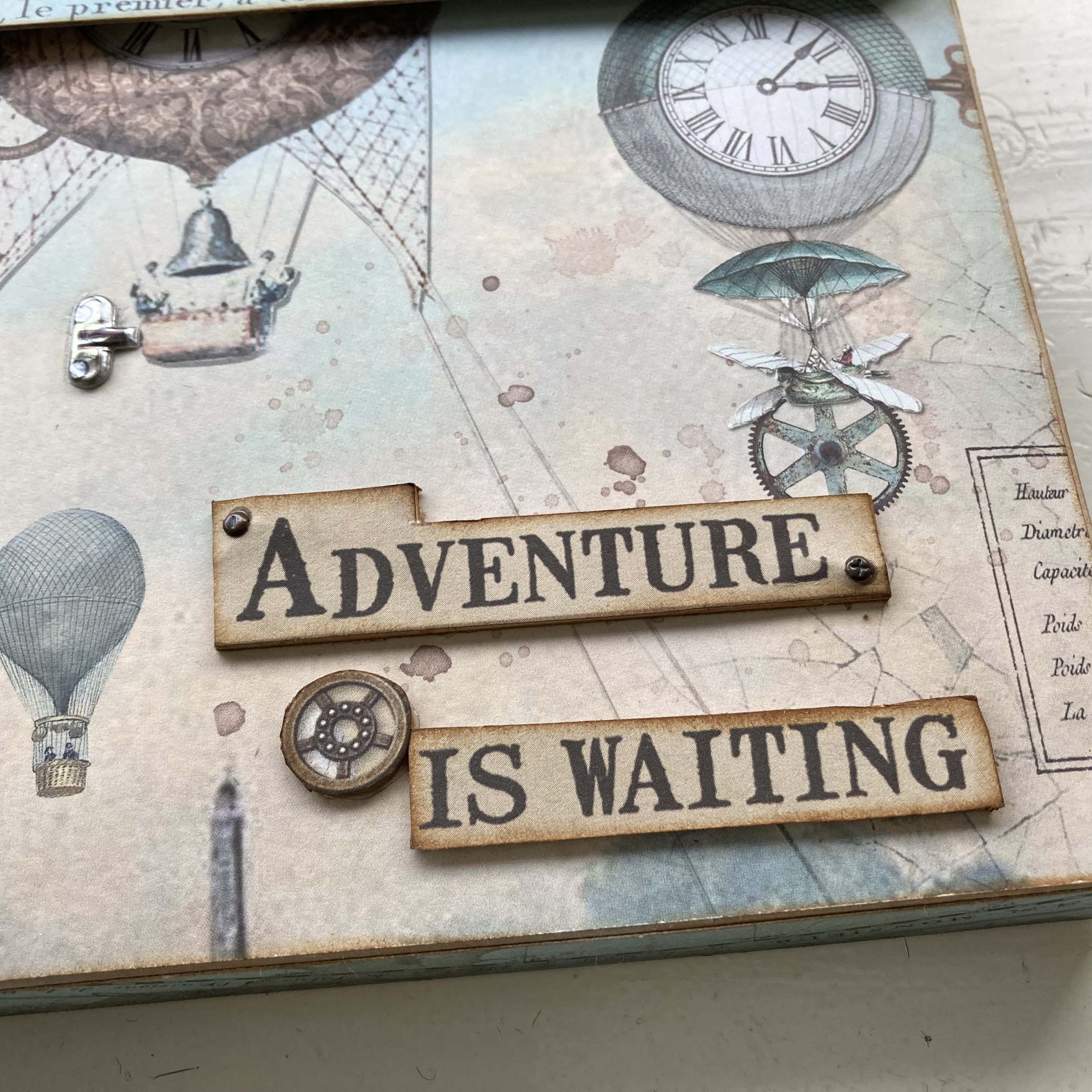 Steampunk Travel Theme Mini Album for Vacation Photos
