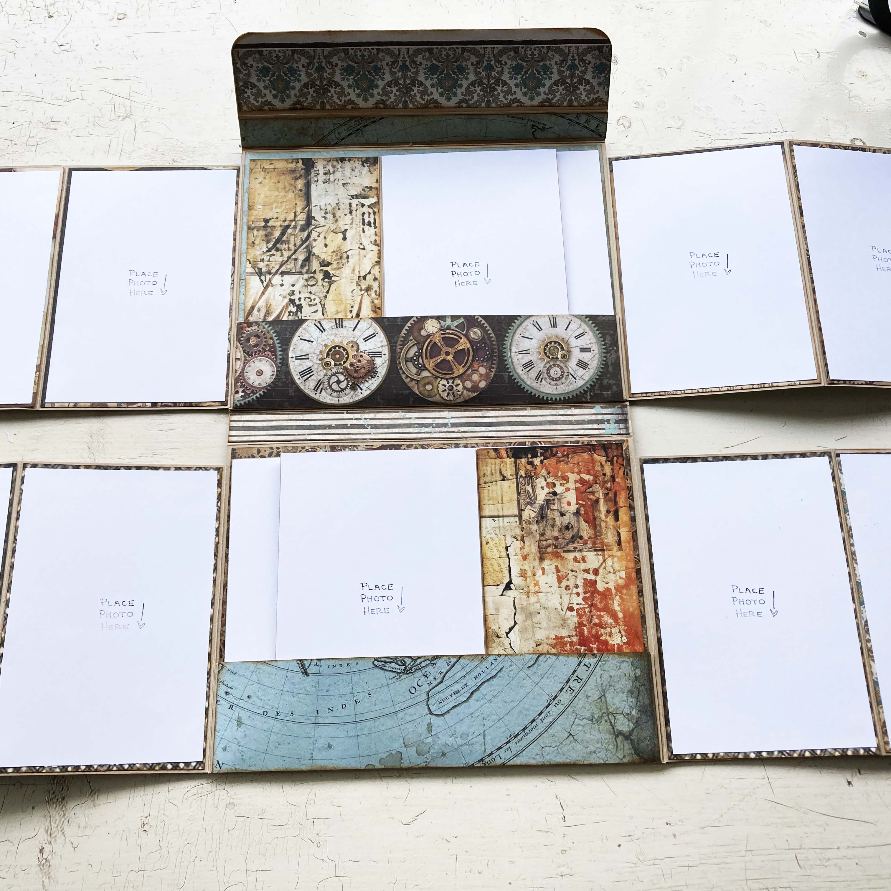 Steampunk Travel Theme Mini Album for Vacation Photos