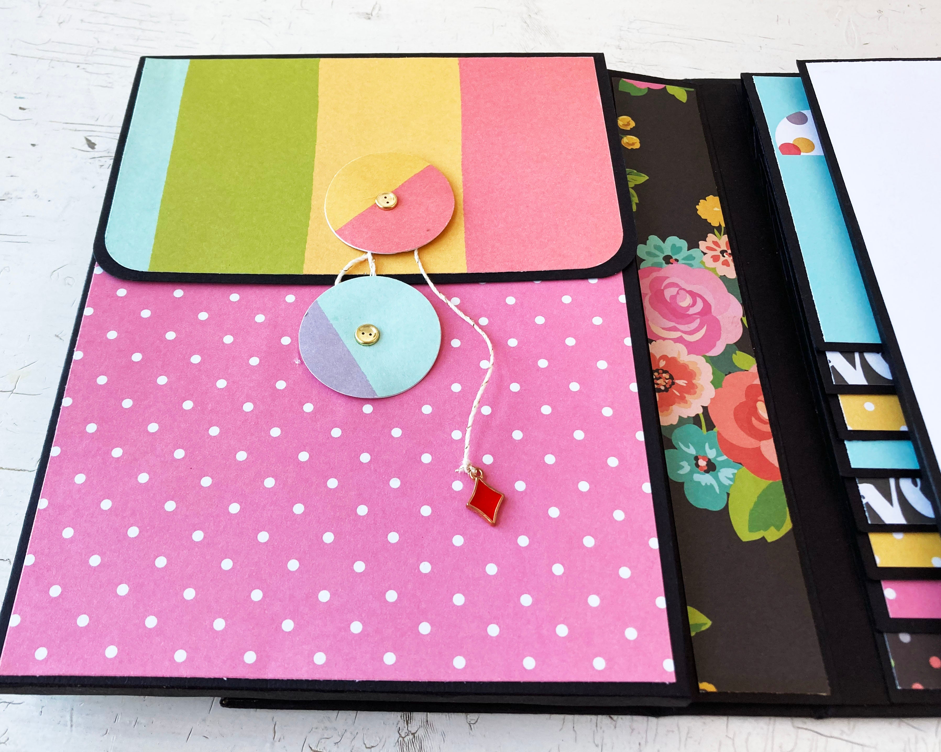 Fun Handmade Memory Scrapbook for Photos, Journaling, Memorabilia Storage