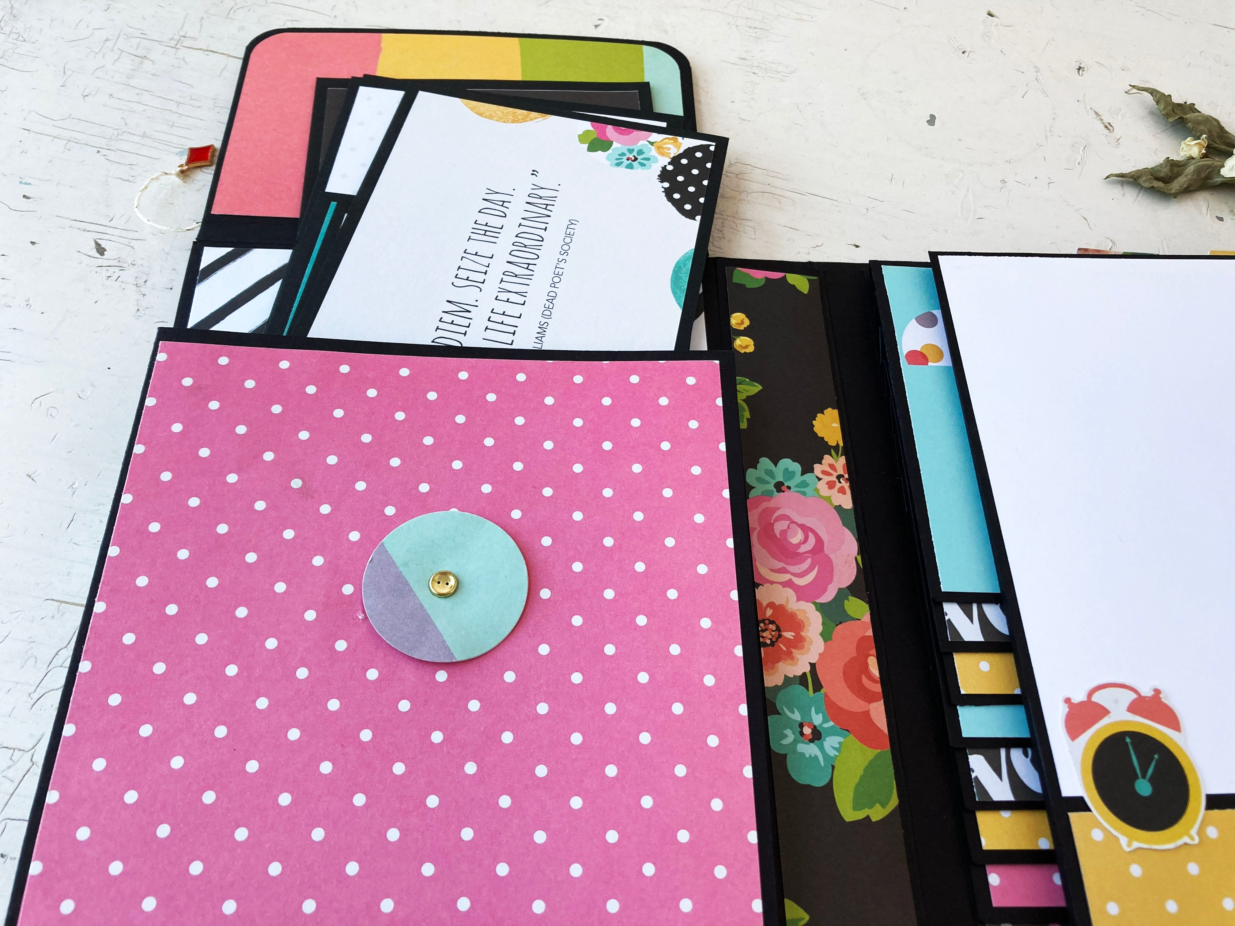 Fun Handmade Memory Scrapbook for Photos, Journaling, Memorabilia Storage