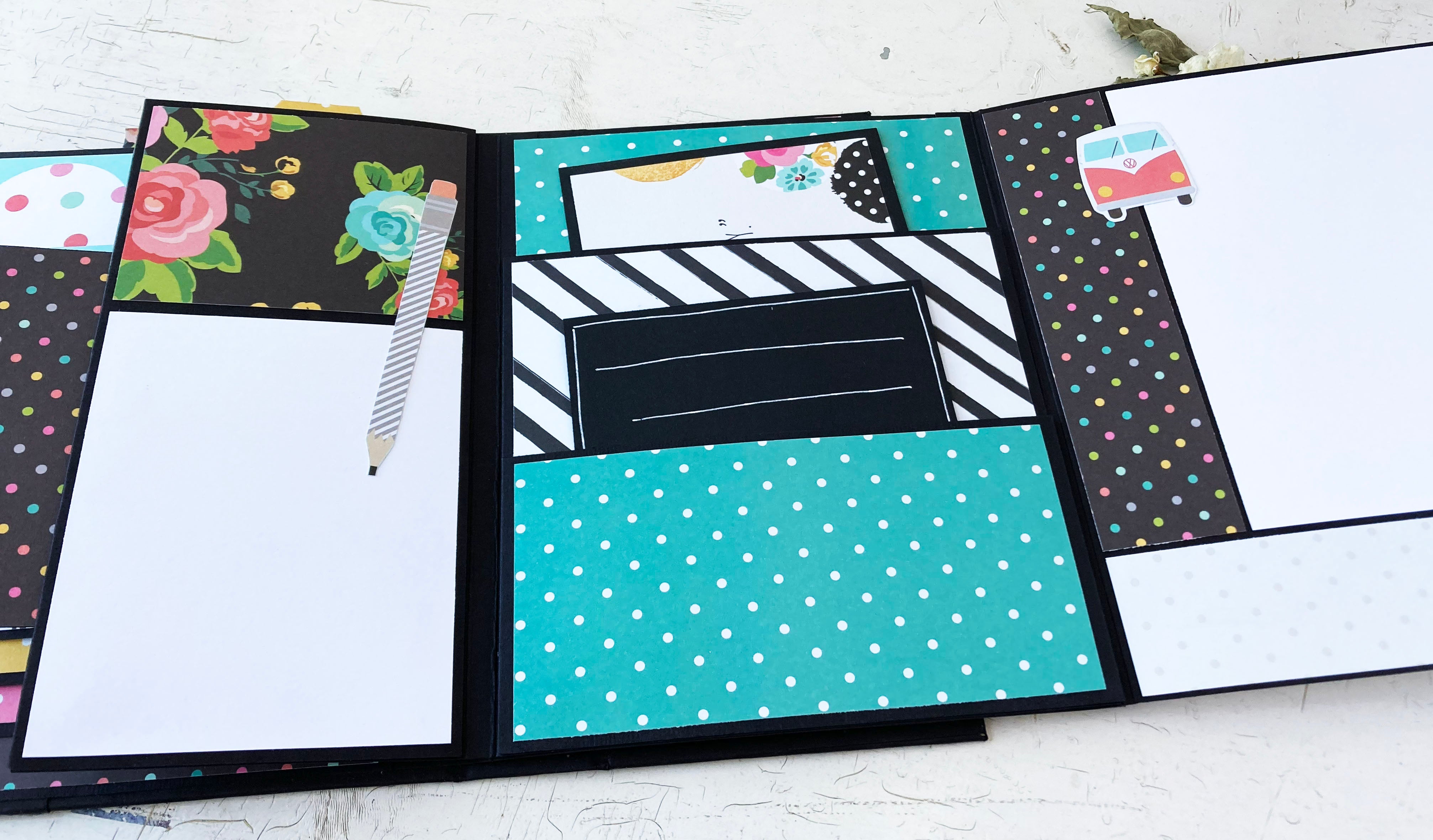 Fun Handmade Memory Scrapbook for Photos, Journaling, Memorabilia Storage