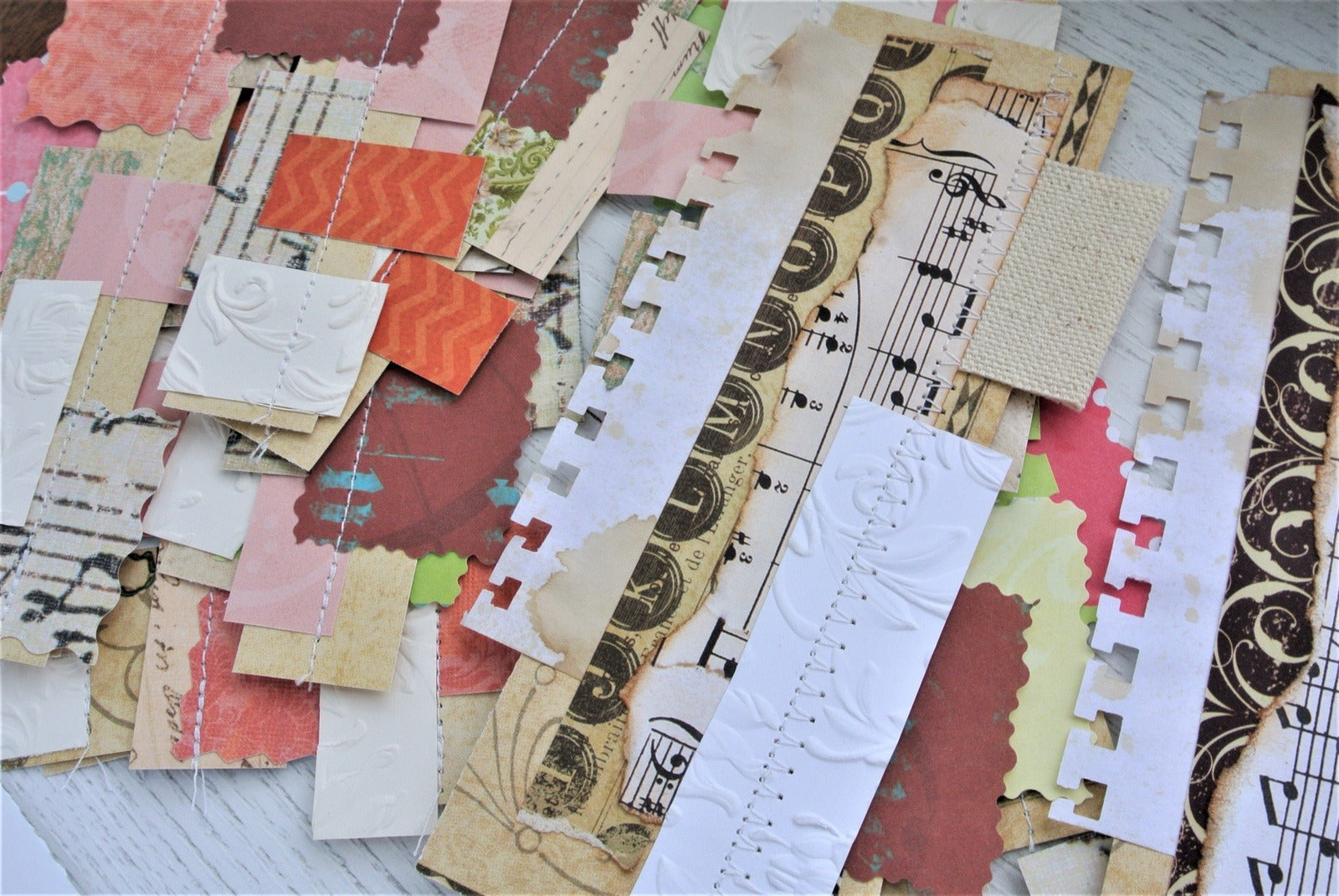 Junk Journal Clusters, Belly Bands - set of 10