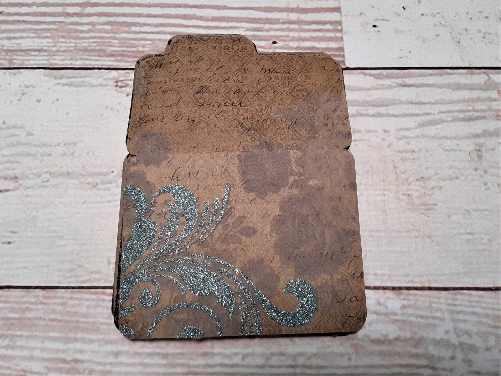 Kraft Mini File Folders, Junk Journal Ephemera, Vintage Style, makes great Pockets and Tuck Spots - set of 12 Die Cuts