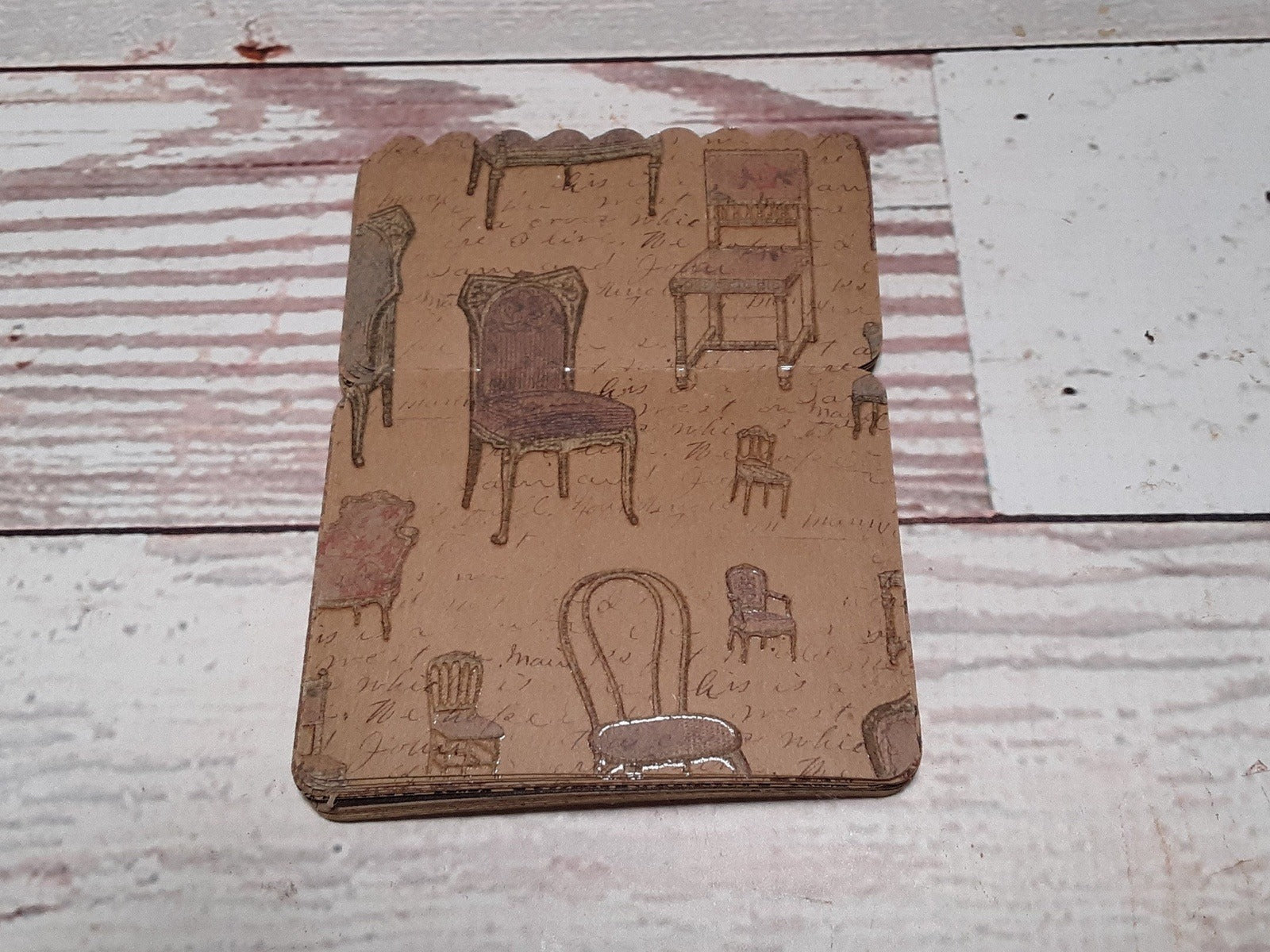 Kraft Mini File Folders, Junk Journal Ephemera, Vintage Style, makes great Pockets and Tuck Spots - set of 12 Die Cuts