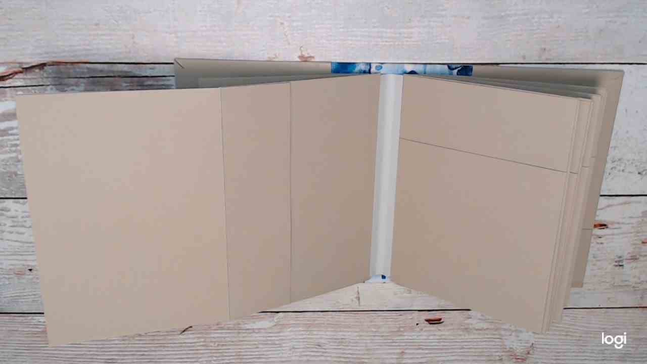 Mini Album Kit, Handmade, Blue Watercolor Fabric Spine, DIY - You Decorate it | SHIPS FAST!