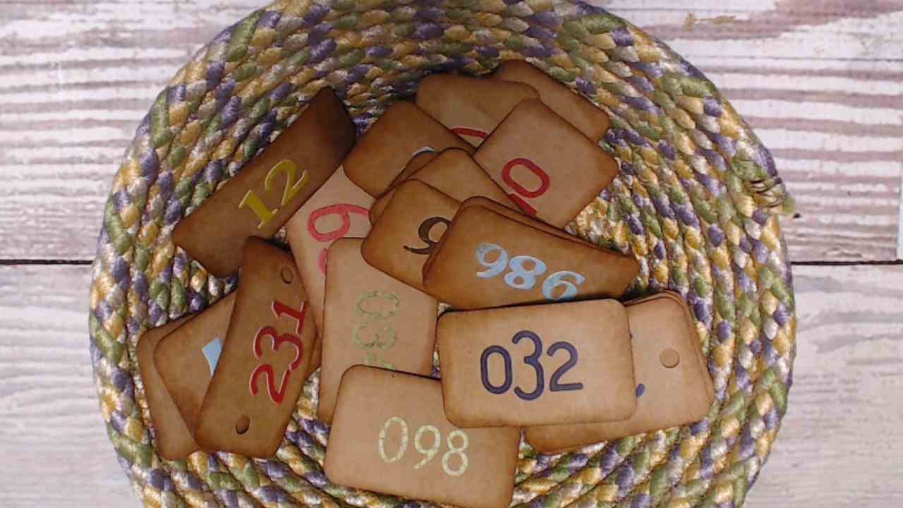 Numbered Tags, Vintage Style, Set of 20, Junk Journal, Mixed Media, Collage, Ephemera Kit, Handmade