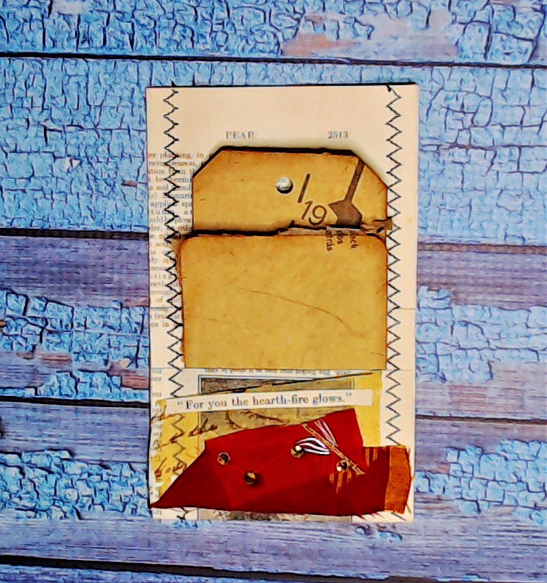 Pockets from Vintage Book Pages, Handmade, includes tags with sewing patterns, Junk Journal Supplies, Ephemera Pack - set of 10