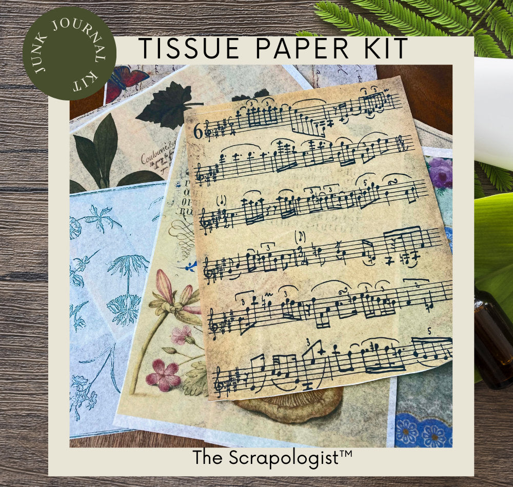 Tissue Paper for Collages, Mixed Media and Junk Journals, Vintage Styl –  The Scrapologist™