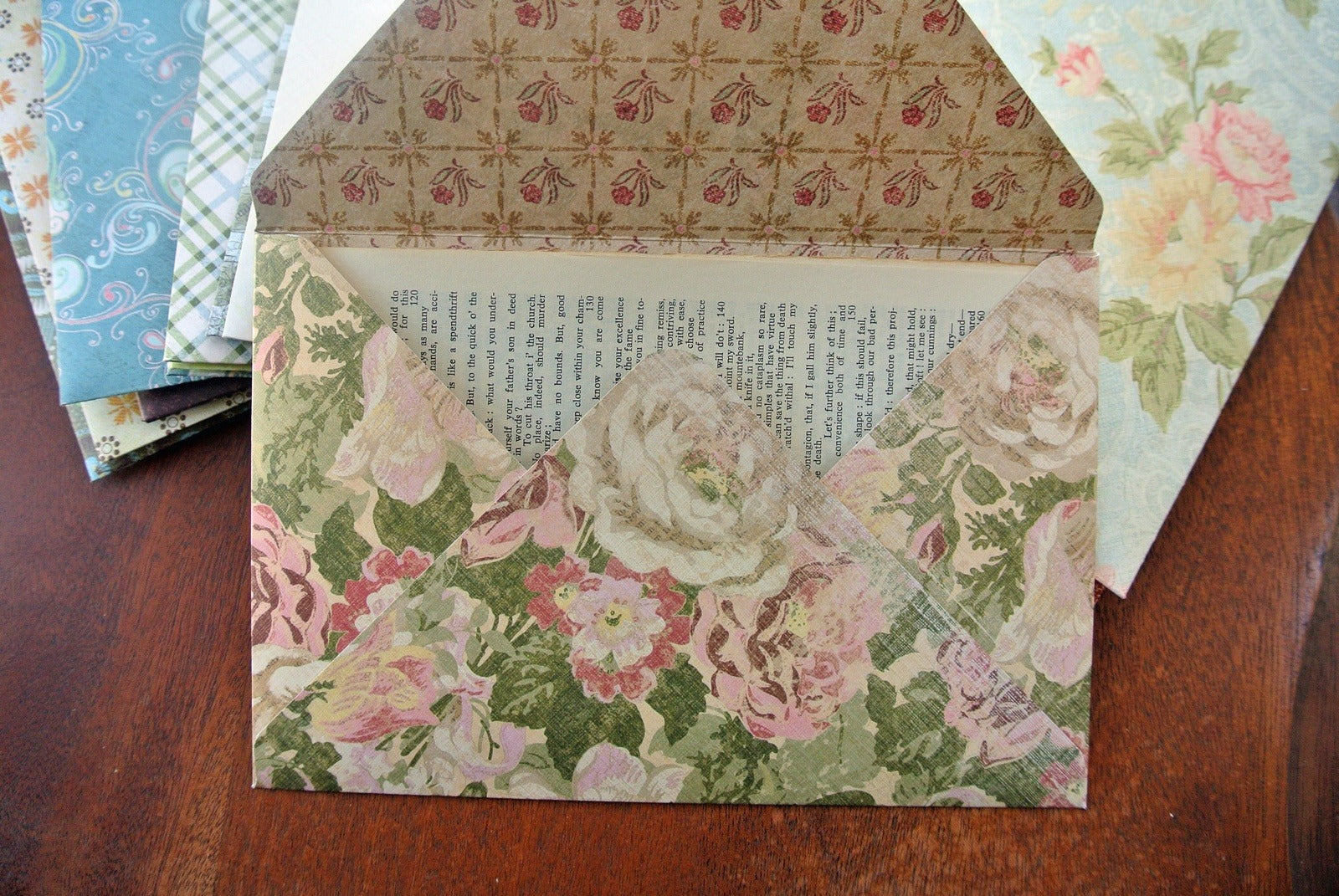 Vintage Shakespeare Book Pages in a Handmade Envelope | Junk Journal Ephemera Lot