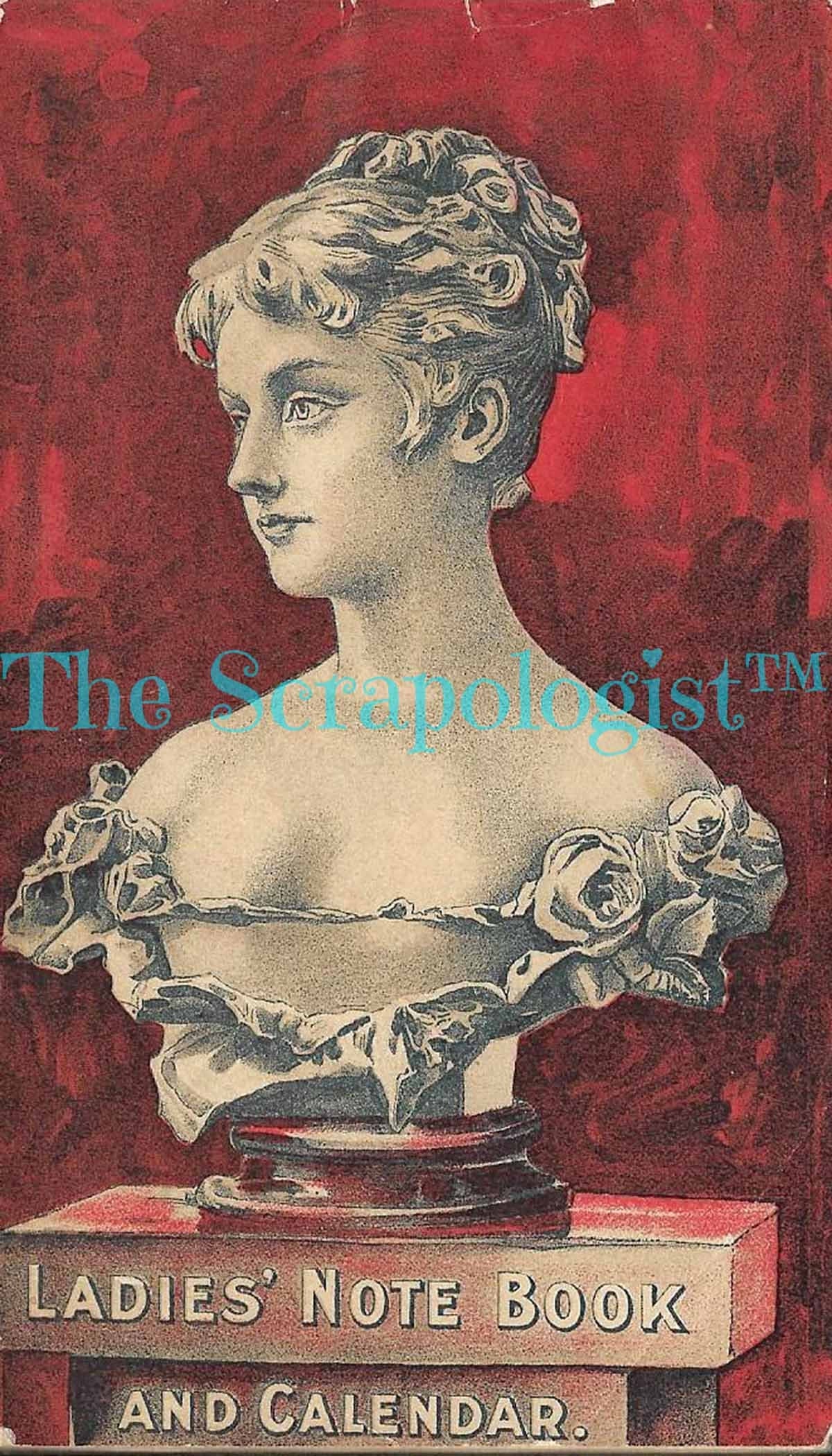 Vintage Calendar, Ladies' Notebook from 1899-1900, Junk Journal Kit | Digital Download