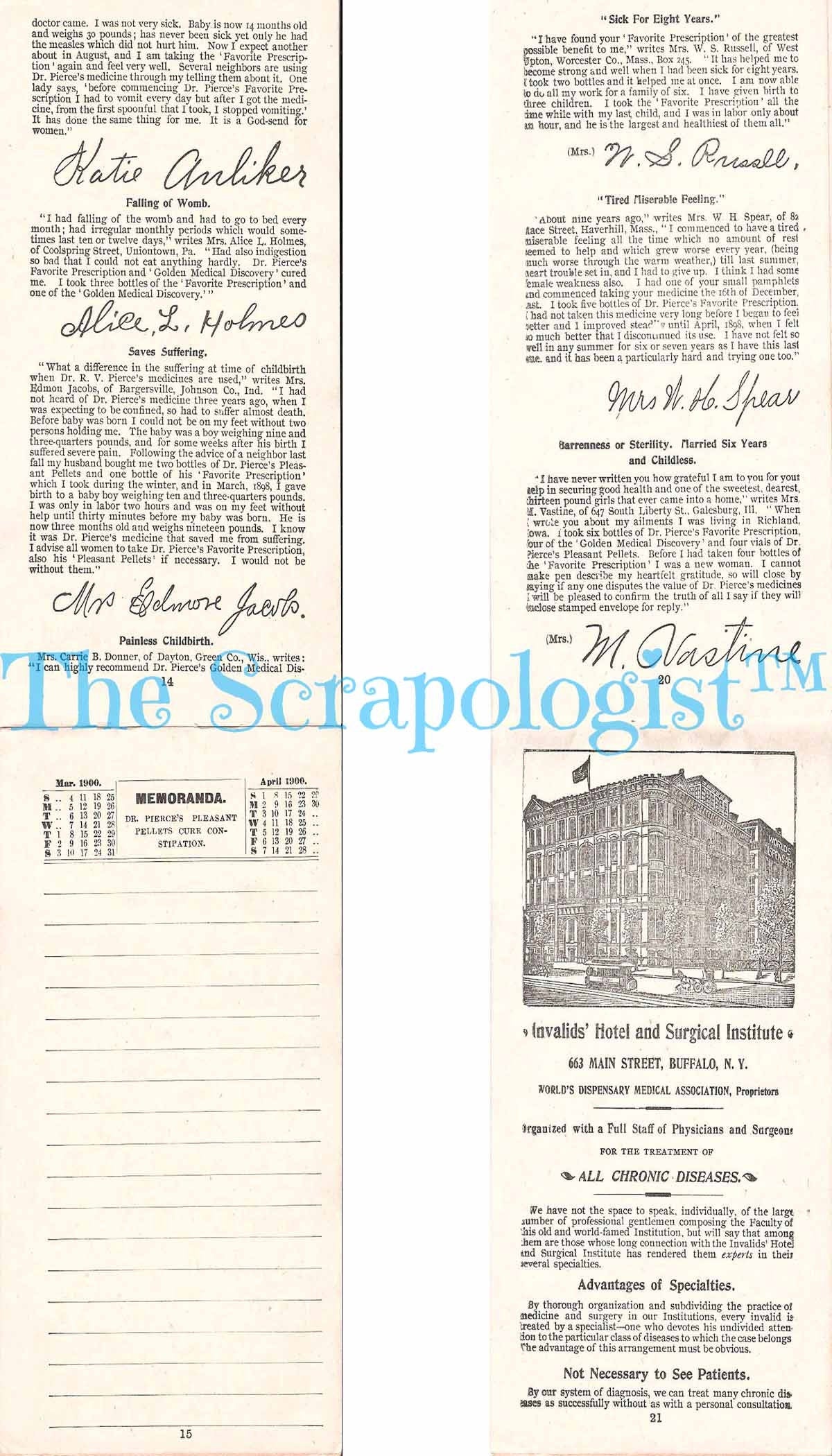 Vintage Calendar, Ladies' Notebook from 1899-1900, Junk Journal Kit | Digital Download