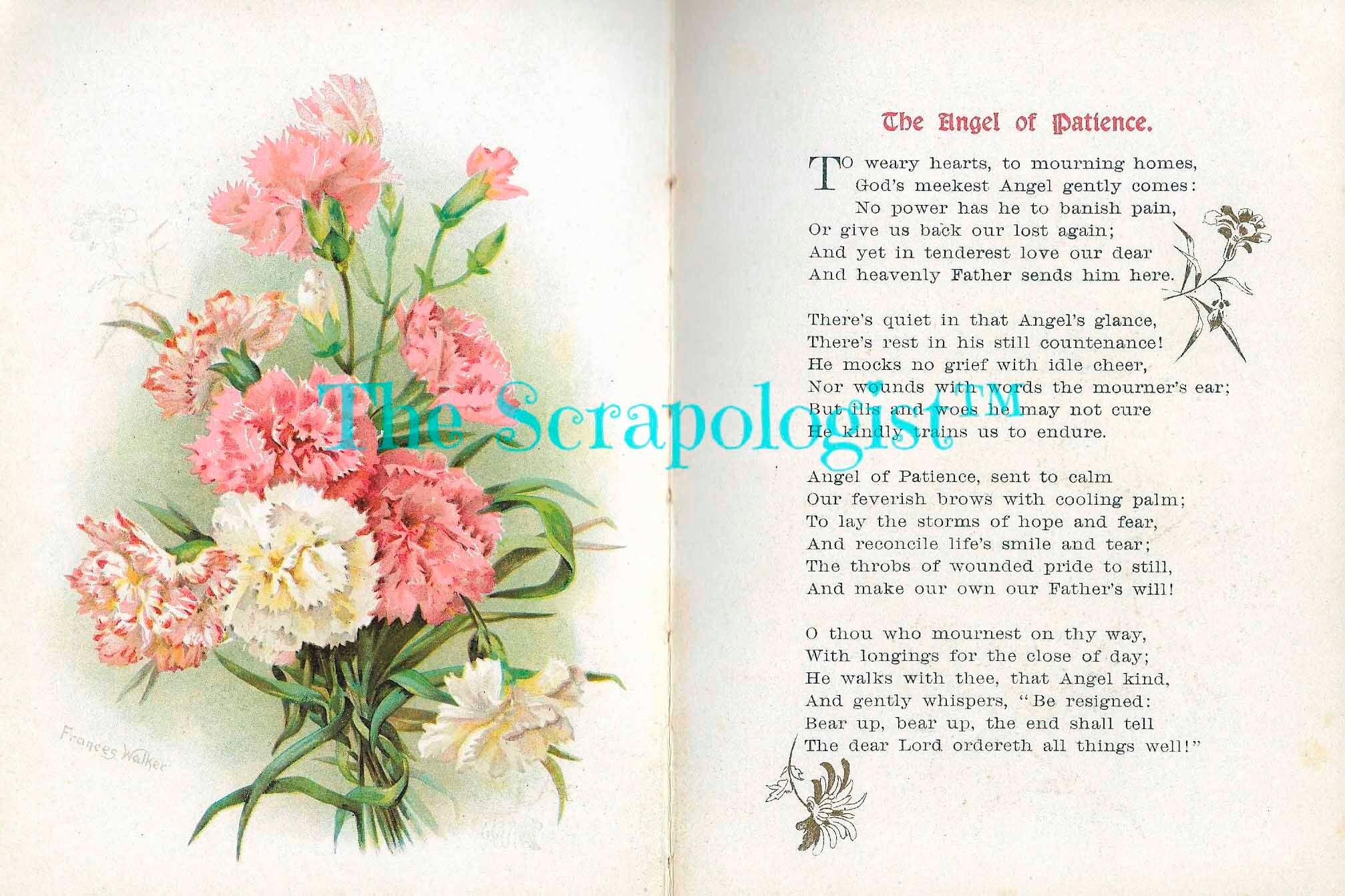 Poetry and Flowers Junk Journal Kit, Poems by John Greenleaf Whittier, DIY Booklet, Collage Papers | Digital Download