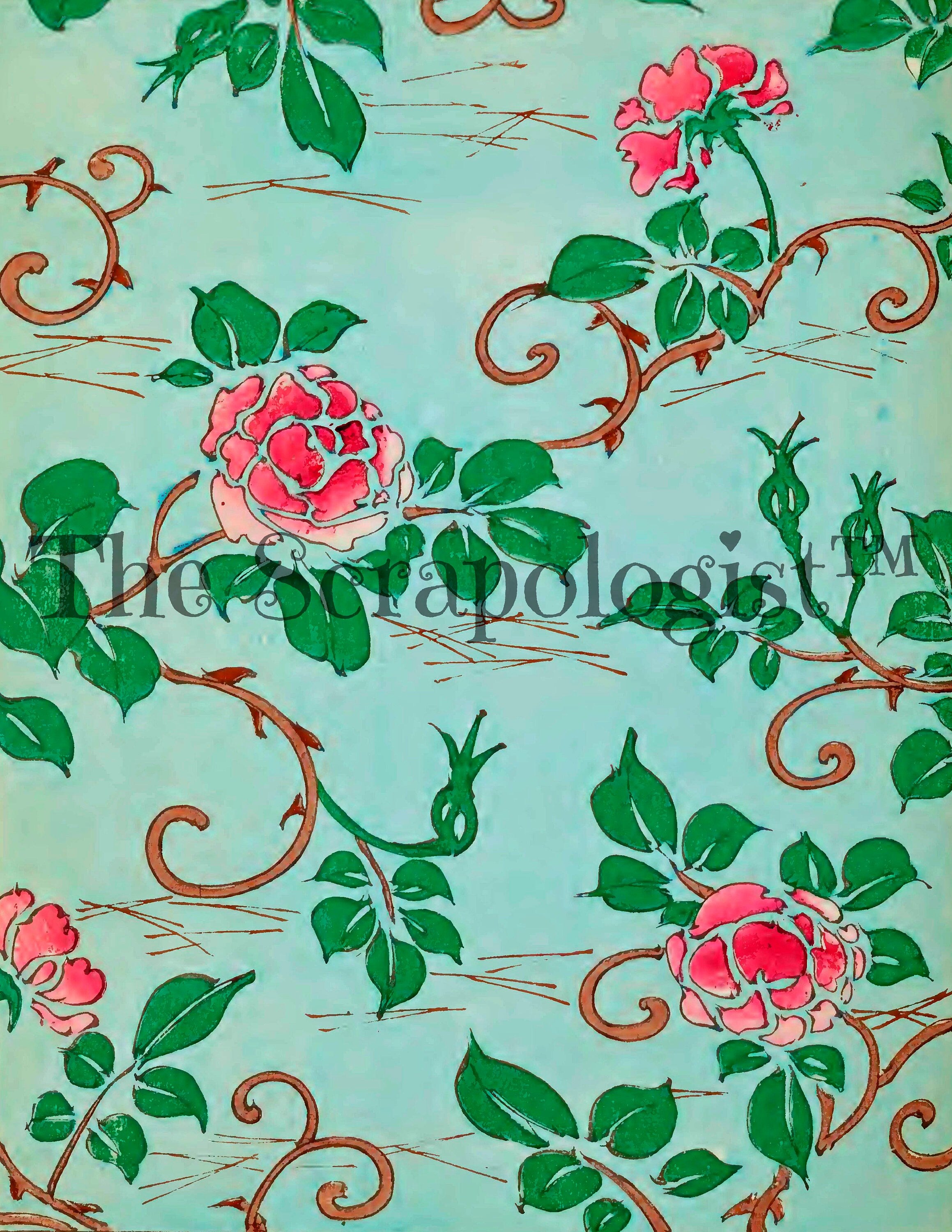 Vintage Japanese Prints, Botanical, Printable Junk Journal Kit, Collage Pages, 8.5"x11" | Digital Download