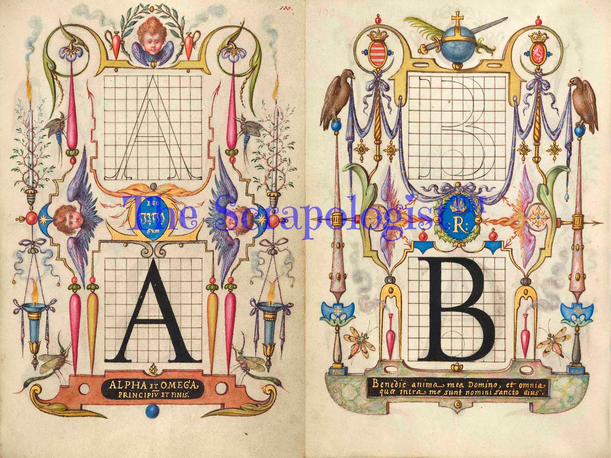 Calligraphy Worksheet, Hand Lettering Practice Guide, Vintage, Junk Journal Page | Digital Download