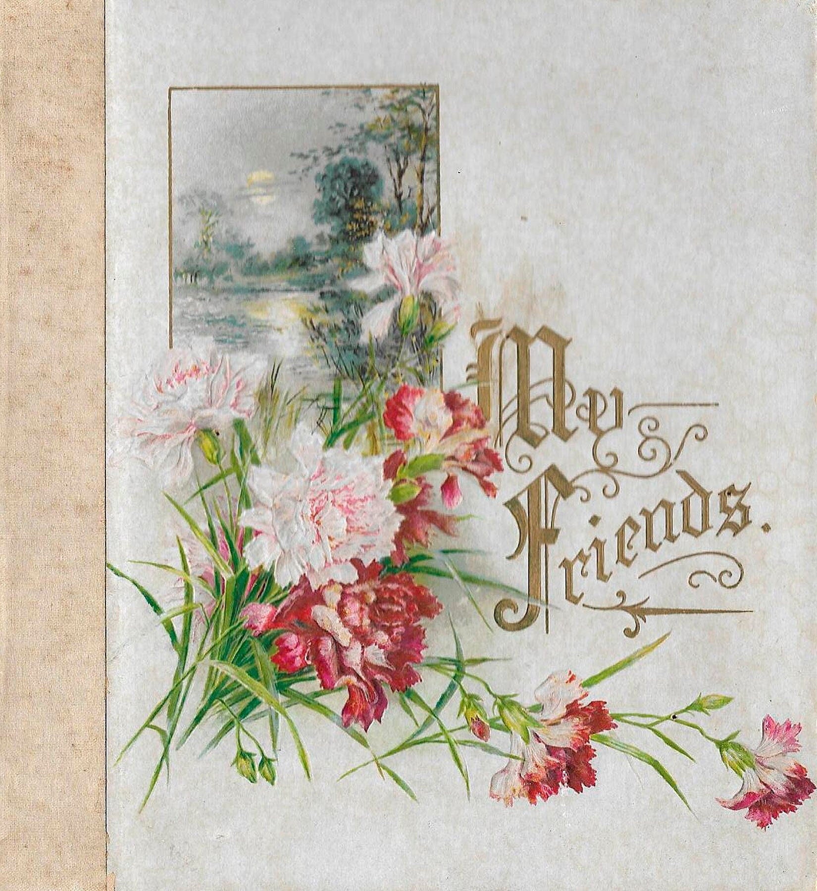 Friendship Memory Book, DIY Junk Journal or Mini Album Kit, Vintage Ephemera, Page Inserts, Collage Papers | Digital Download