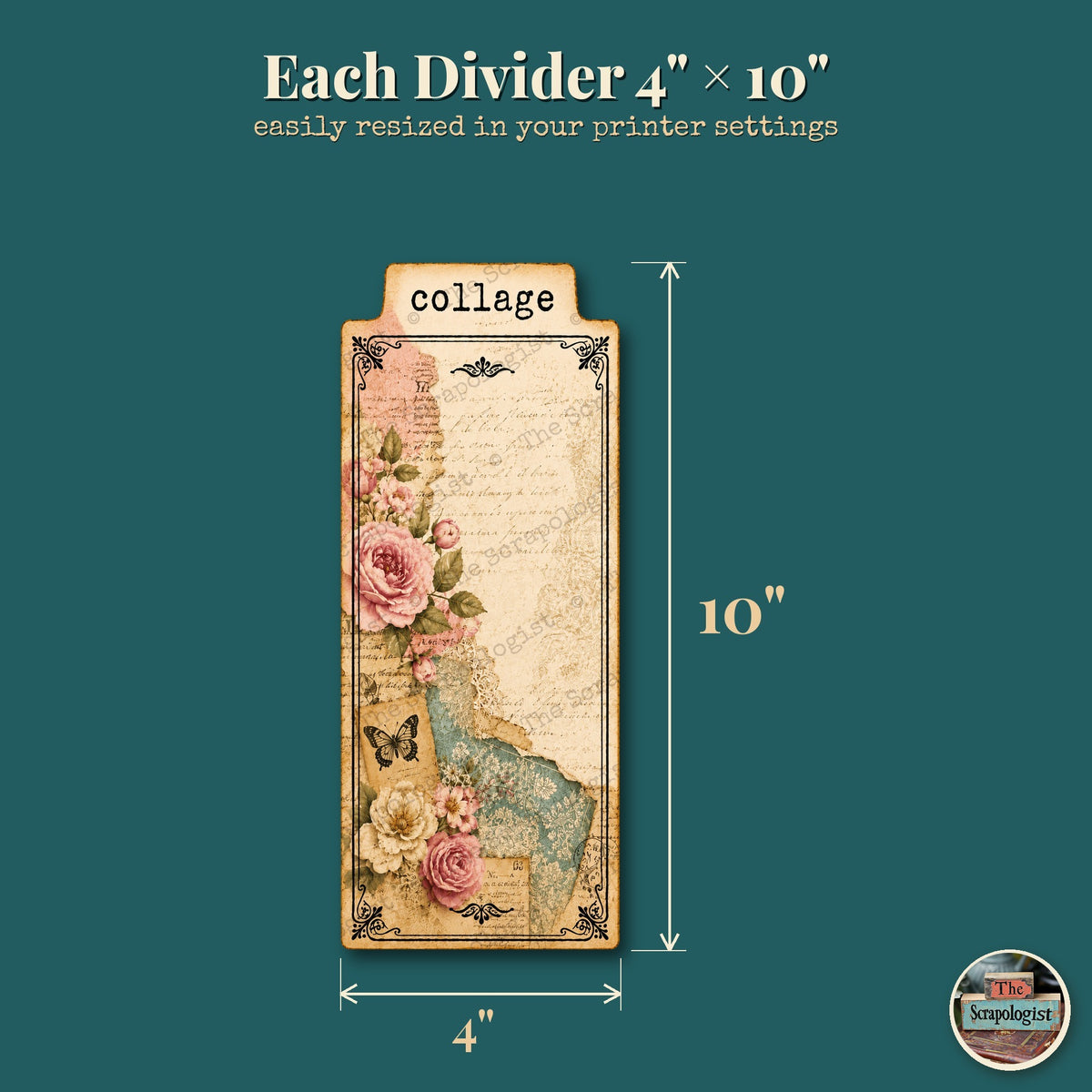 Junk Journal Ephemera Organizer System | Printable Divider Tabs