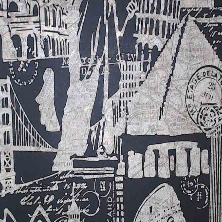 Travel Theme, Unpasted Wallpaper Sheets for Crafting, Junk Journals, and other Paper Art Projects