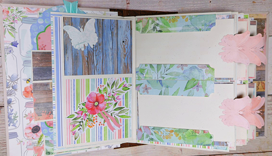 Baby Girl Photo Album | Handmade Memory Book for New Mom | Pink Butterfly Scrapbook