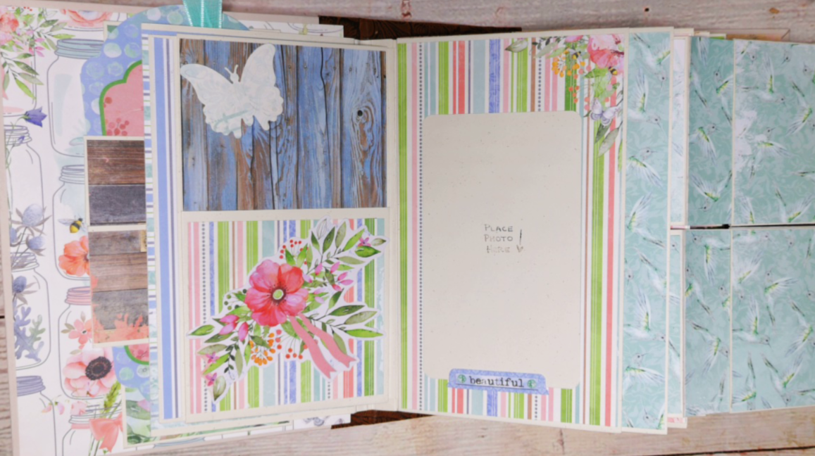 Baby Girl Photo Album | Handmade Memory Book for New Mom | Pink Butterfly Scrapbook