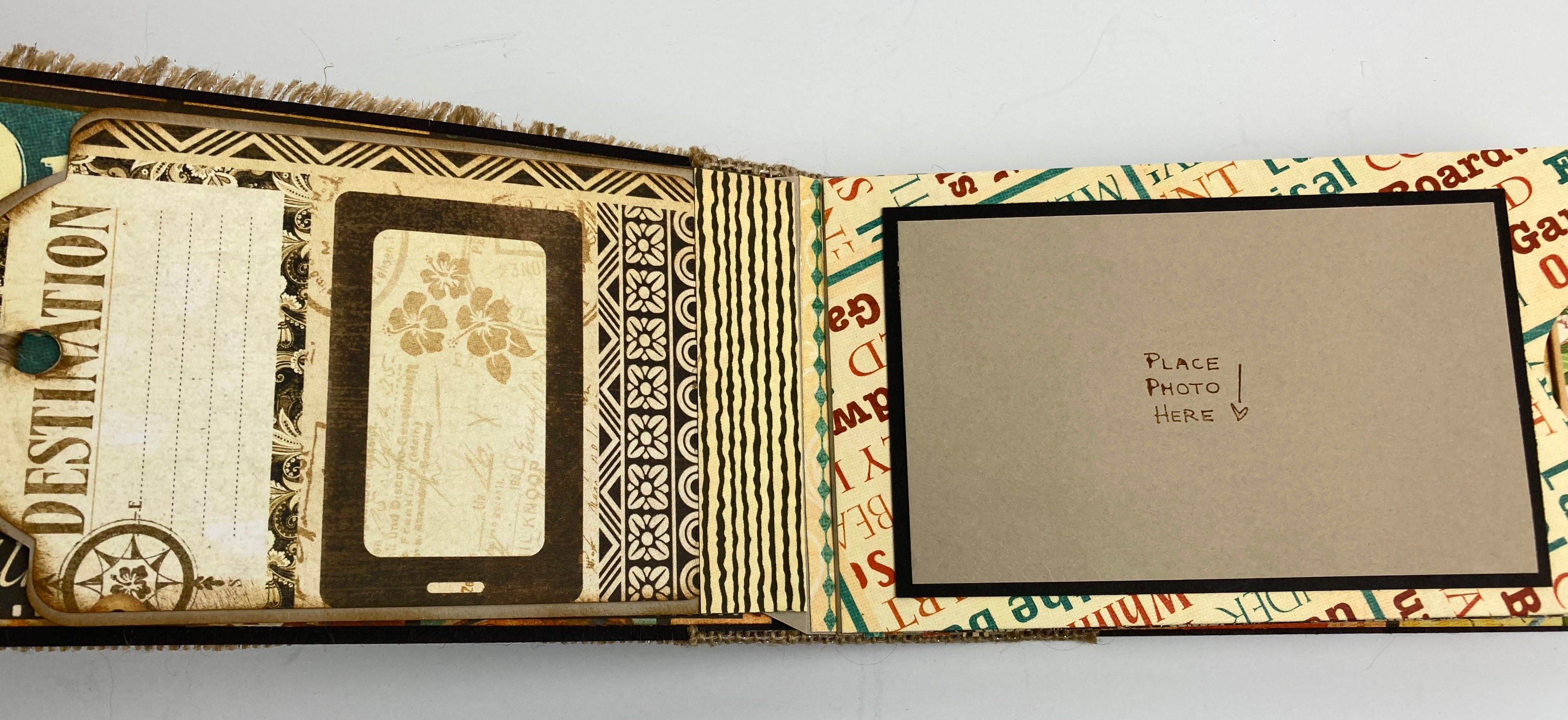 Beach Photo Travel Album, Summer Vacation Mini Album, Vintage Ocean Theme