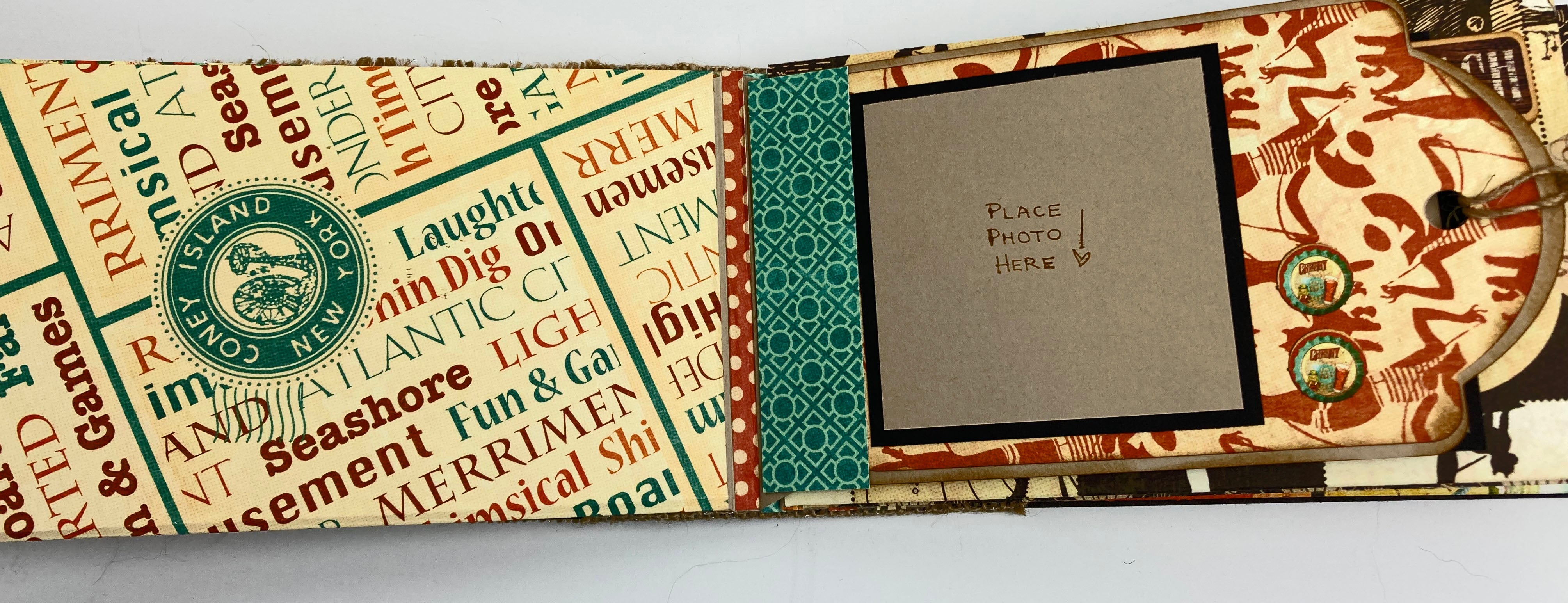 Beach Photo Travel Album, Summer Vacation Mini Album, Vintage Ocean Theme