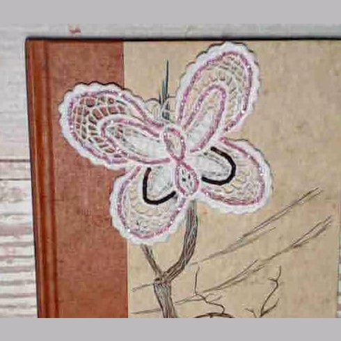 Beaded Butterflies, Handmade, Junk Journal Ephemera Pack, Set of 2