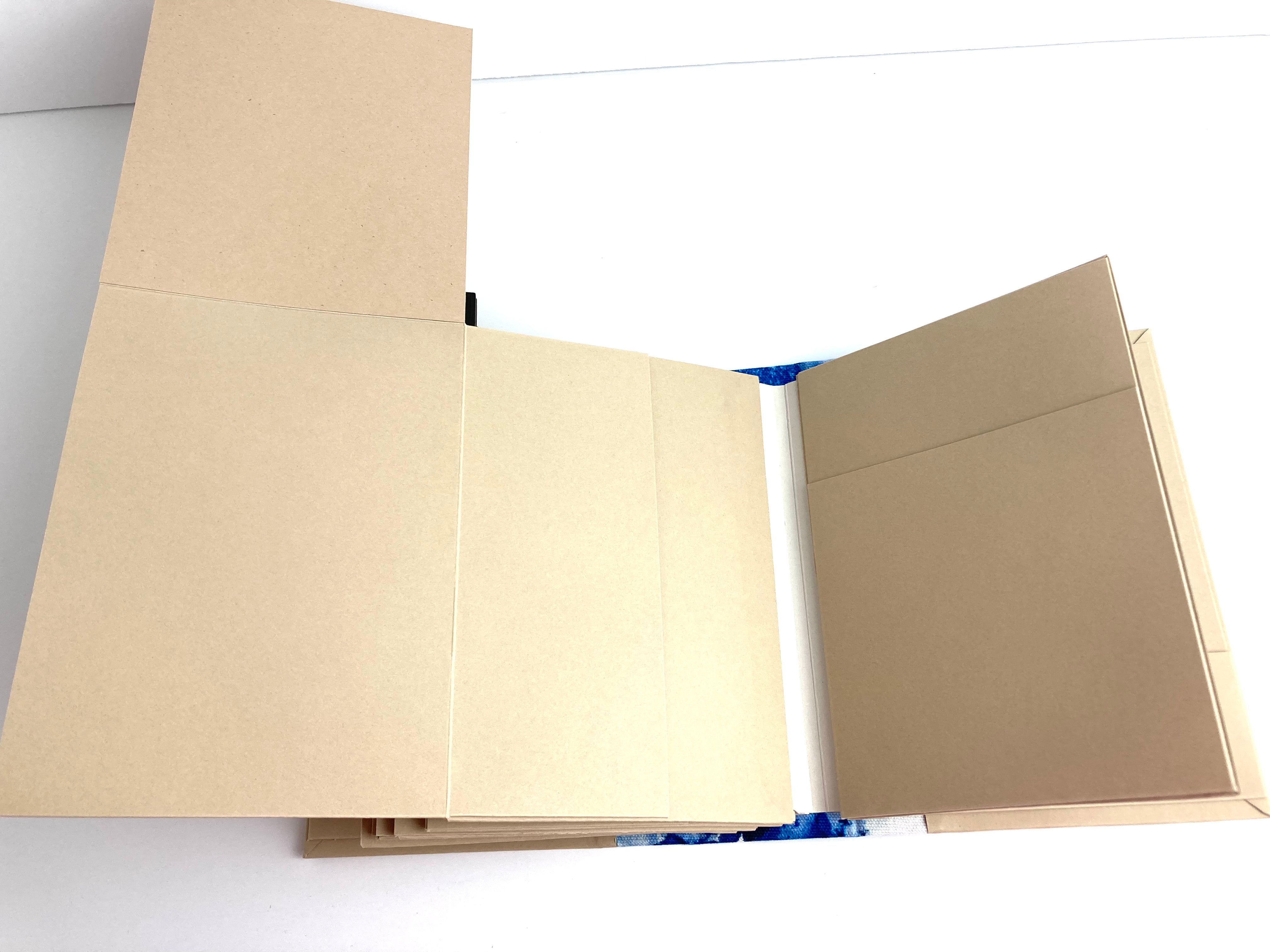 Blank Handmade Mini Album, DIY Scrapbook, Photo Album, Craft Kit, Faux Leather Spine - You Decorate it