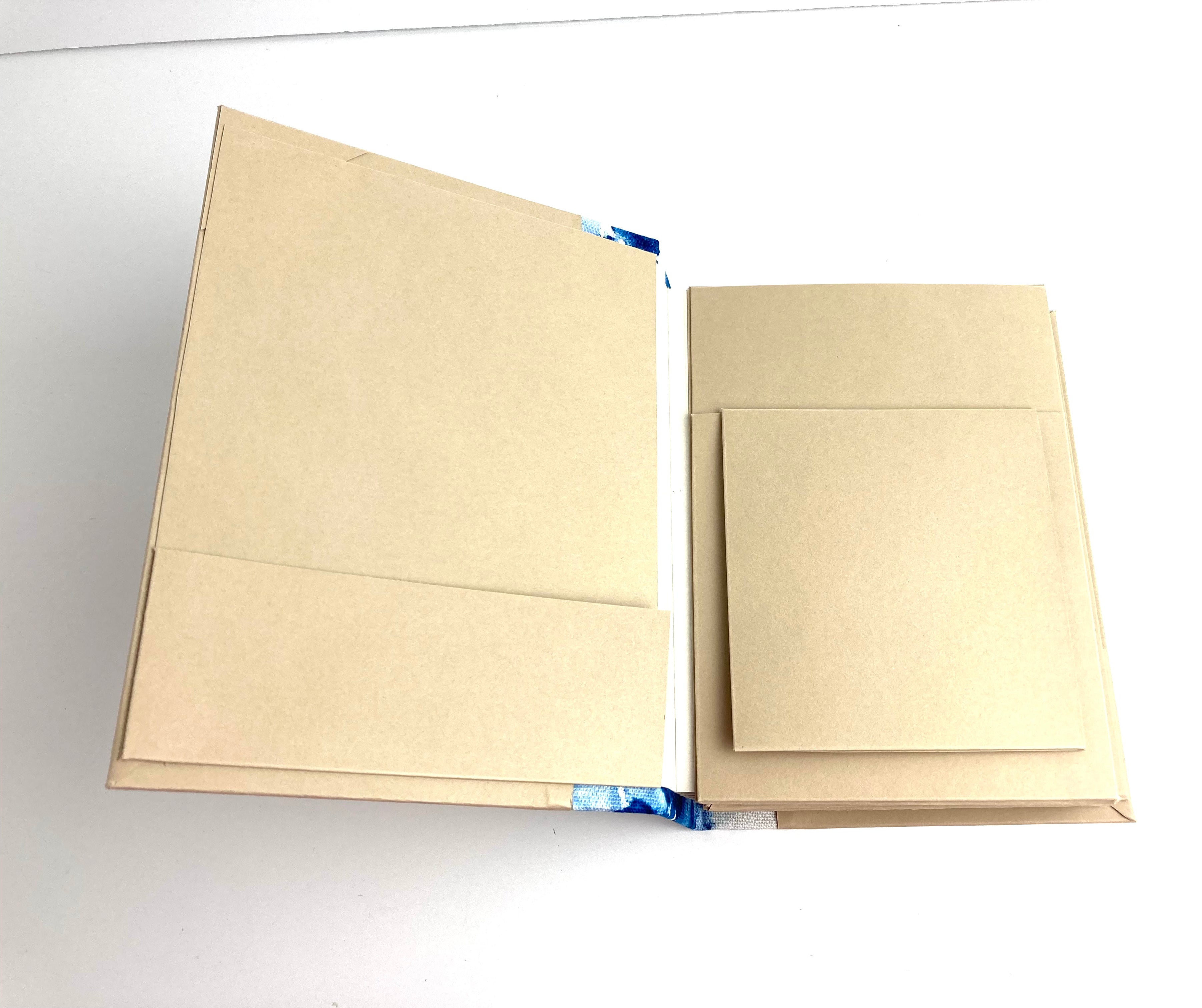 Blank Handmade Mini Album, DIY Scrapbook, Photo Album, Craft Kit, Faux Leather Spine - You Decorate it