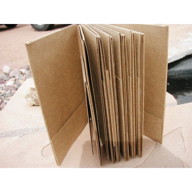 Blank Handmade Mini Album, DIY Scrapbook, Photo Album, Craft Kit, Faux Leather Spine - You Decorate it