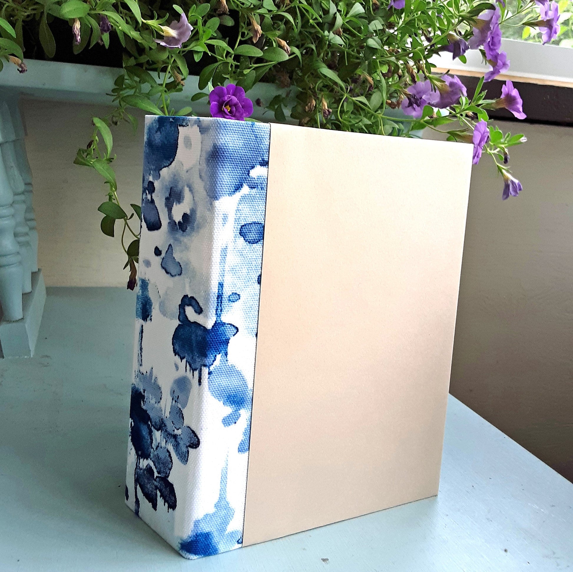 Blank Mini Album, Handmade, Blue Watercolor Fabric Spine, DIY Scrapboo –  The Scrapologist™